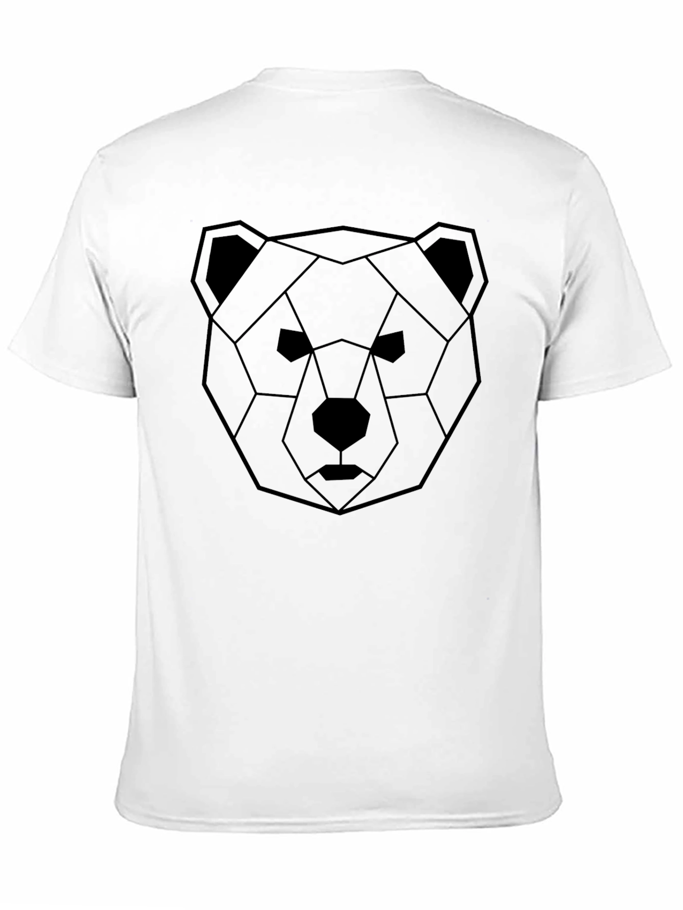 Geometric Bear Graphic Tee - Modern Black T-Shirt