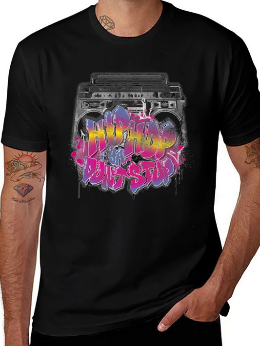 Hip Hop Boombox Graphic T-Shirt