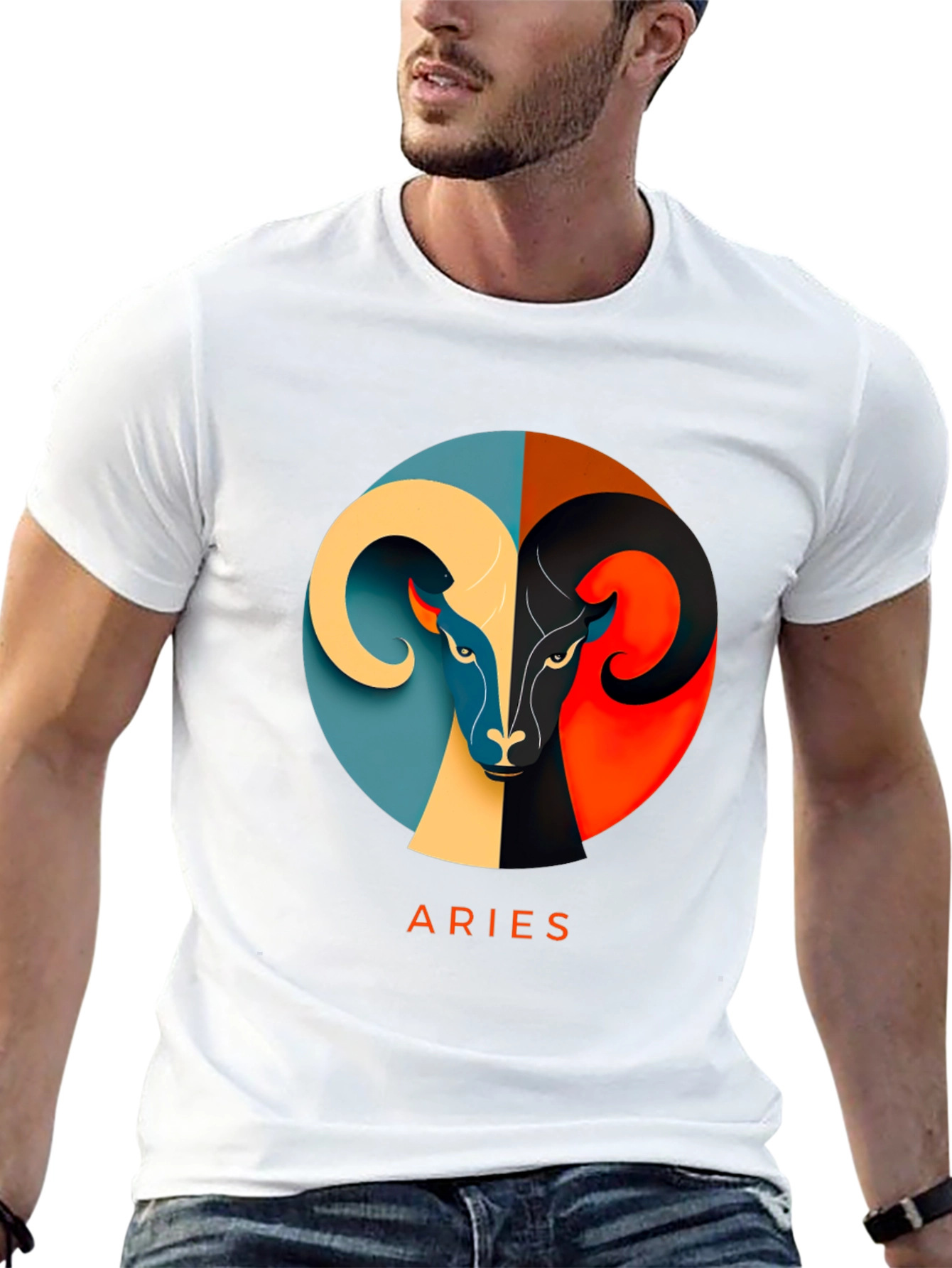 Aries Zodiac T-Shirt - Modern Graphic Design