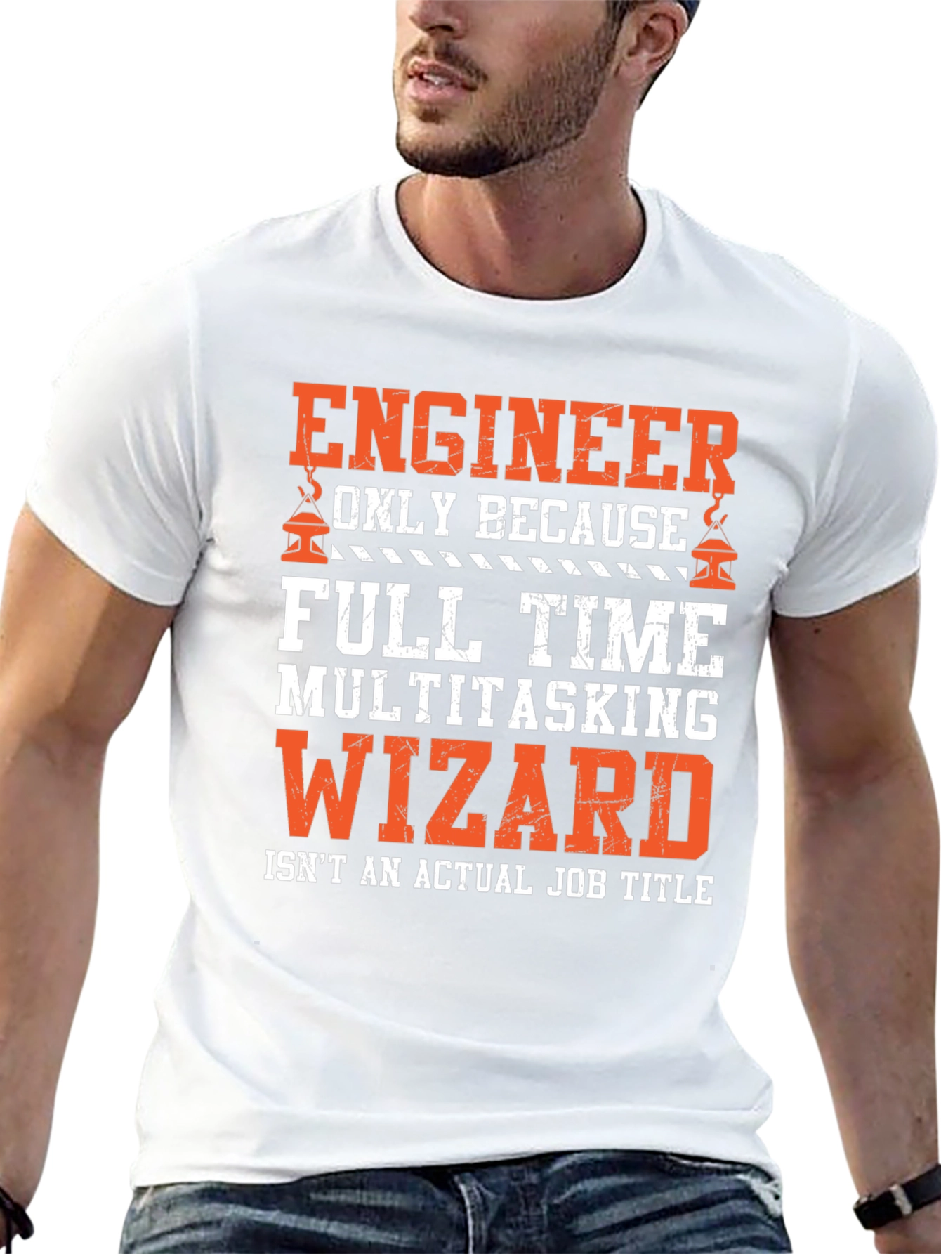 Engineer Multitasking Wizard Black Graphic T-Shirt