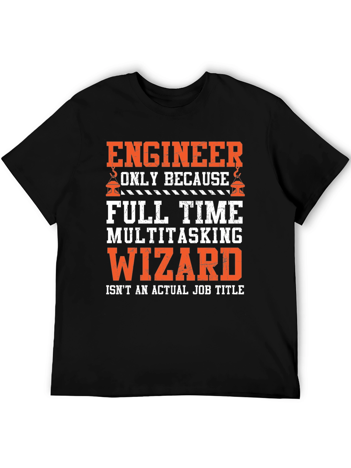 Engineer Multitasking Wizard Black Graphic T-Shirt