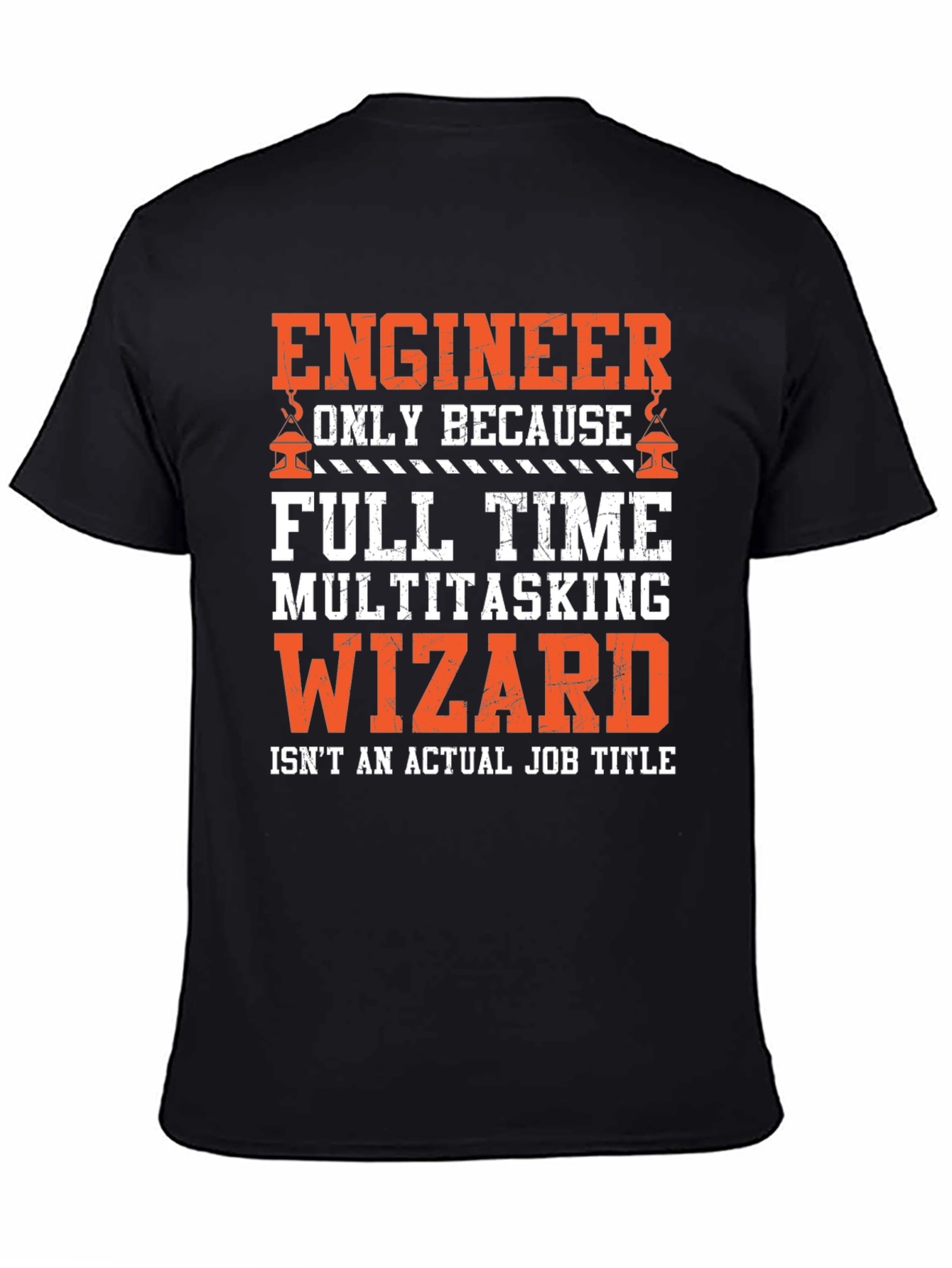Engineer Multitasking Wizard Black Graphic T-Shirt
