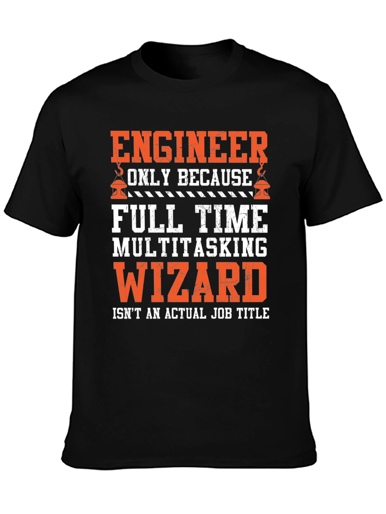 Engineer Multitasking Wizard Black Graphic T-Shirt