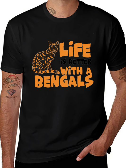 Bengal Cat Lover T-Shirt - Life is Better with Bengals