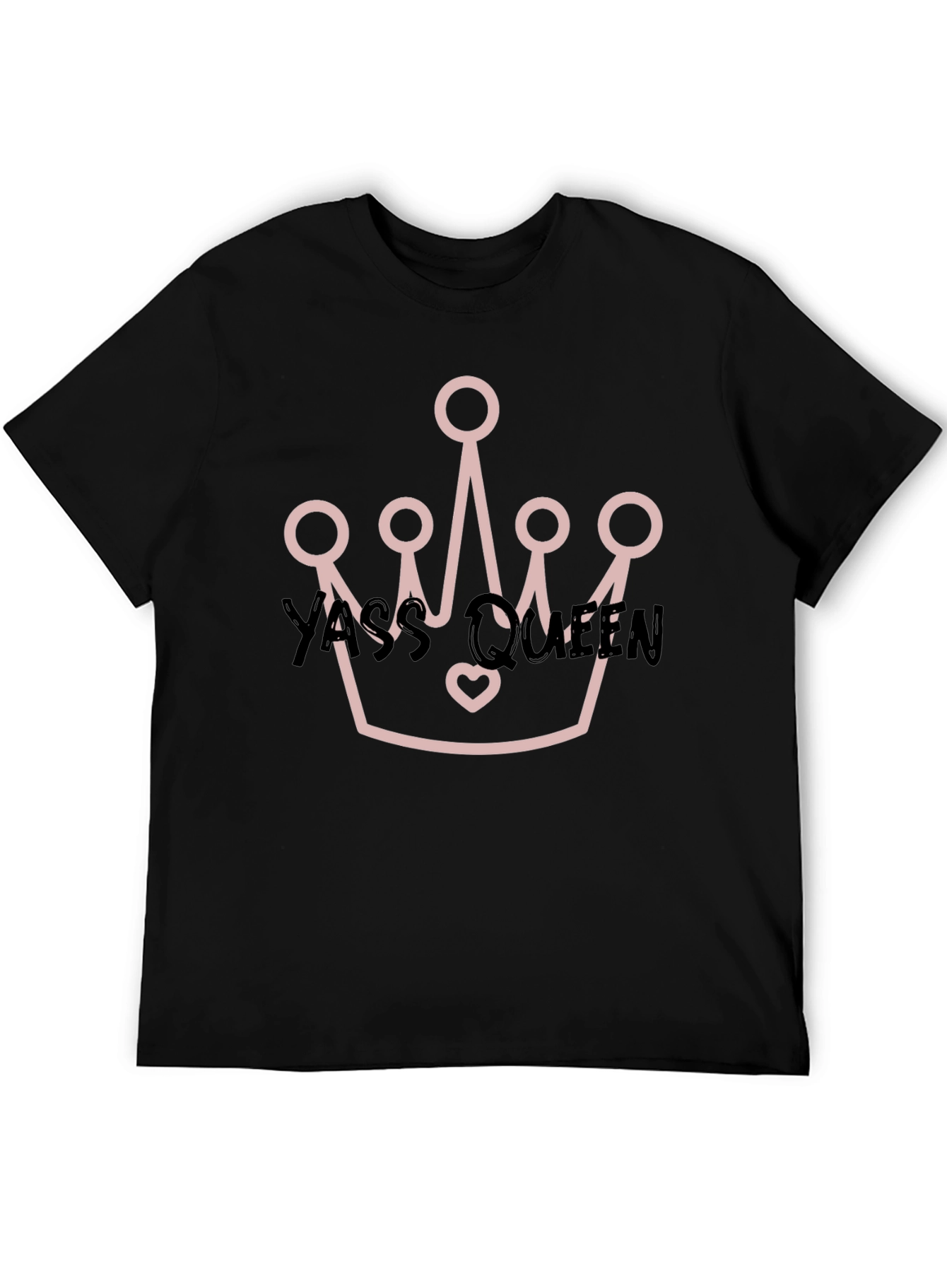 Yass Queen Crown Black T-Shirt