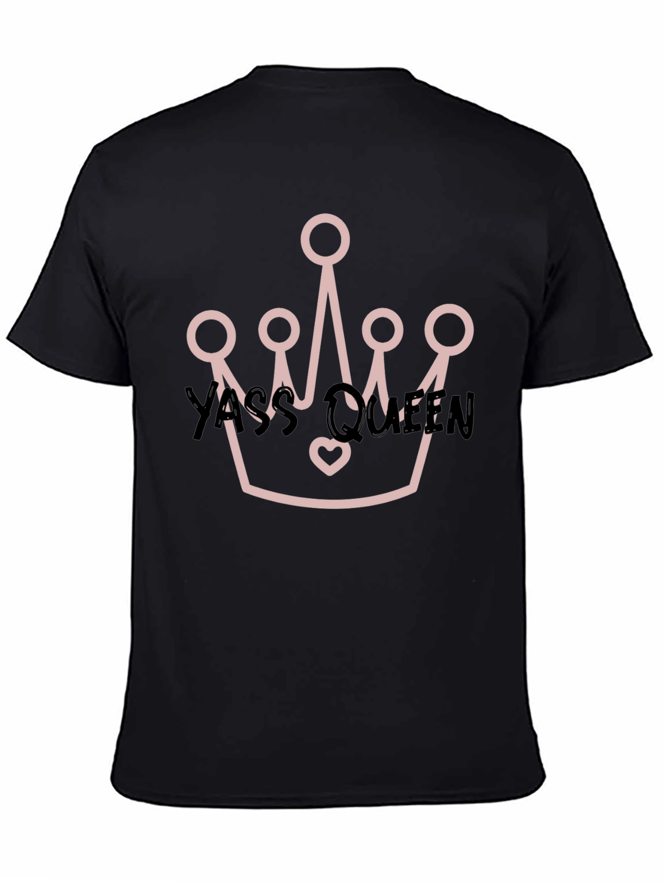 Yass Queen Crown Black T-Shirt