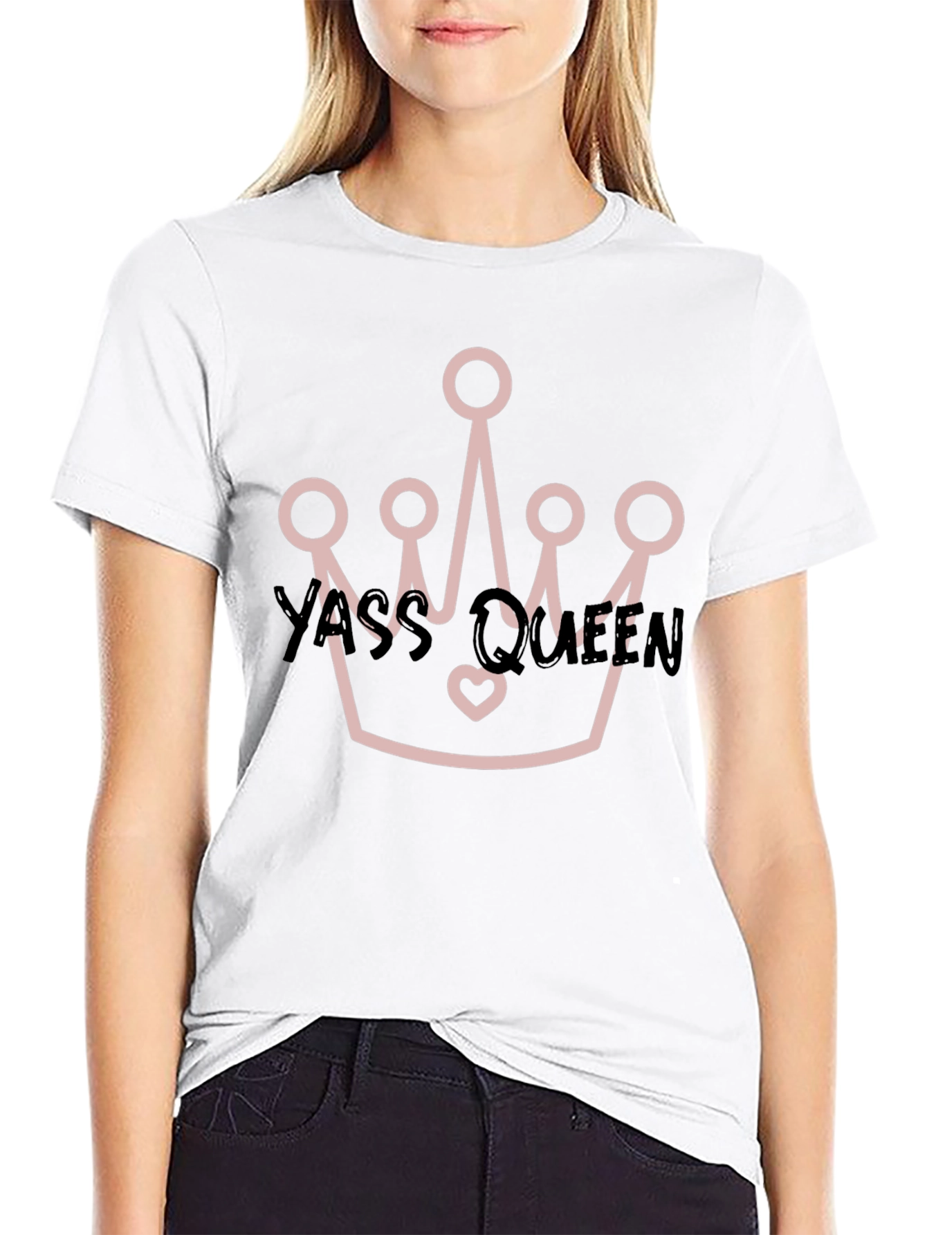 Yass Queen Crown Black T-Shirt