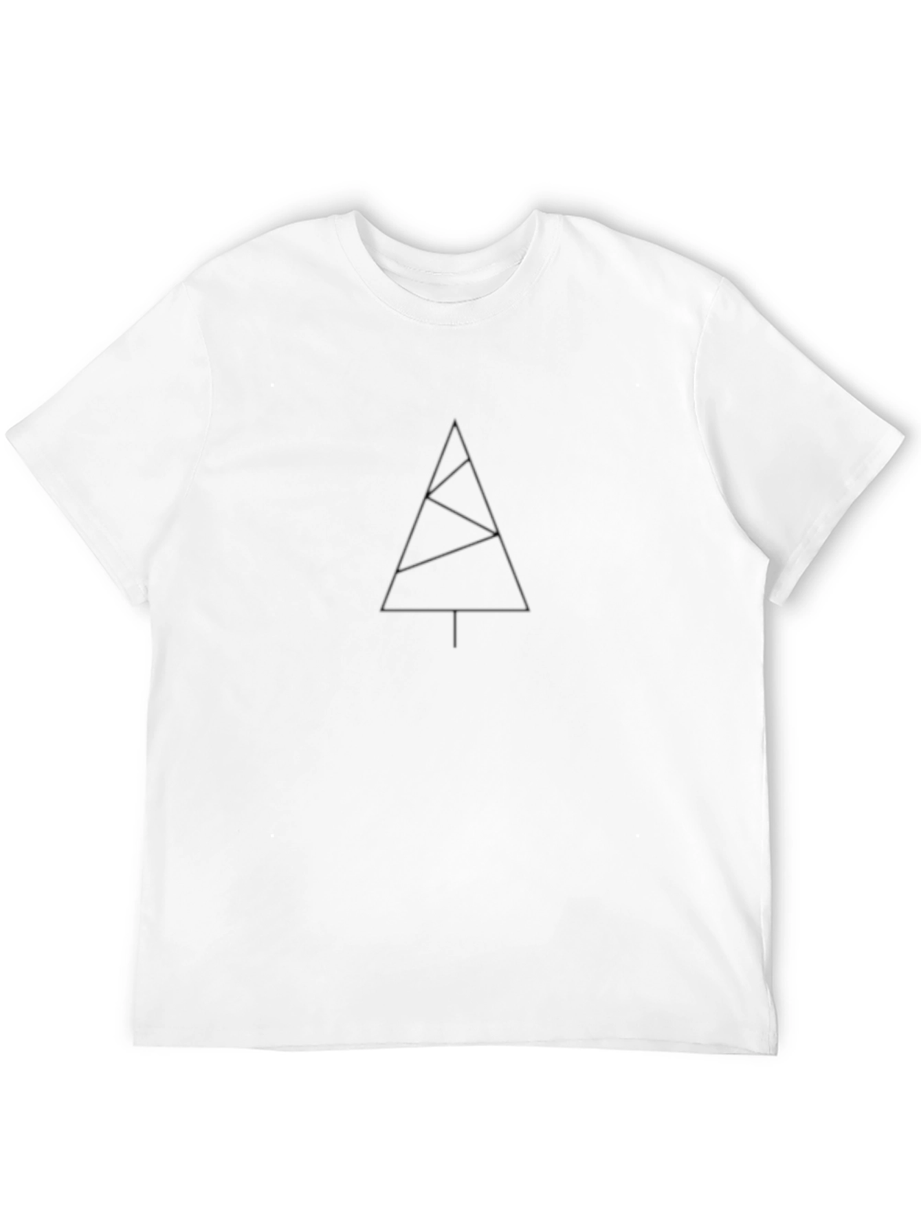 Modern Minimalist Tree Graphic T-Shirt - Black