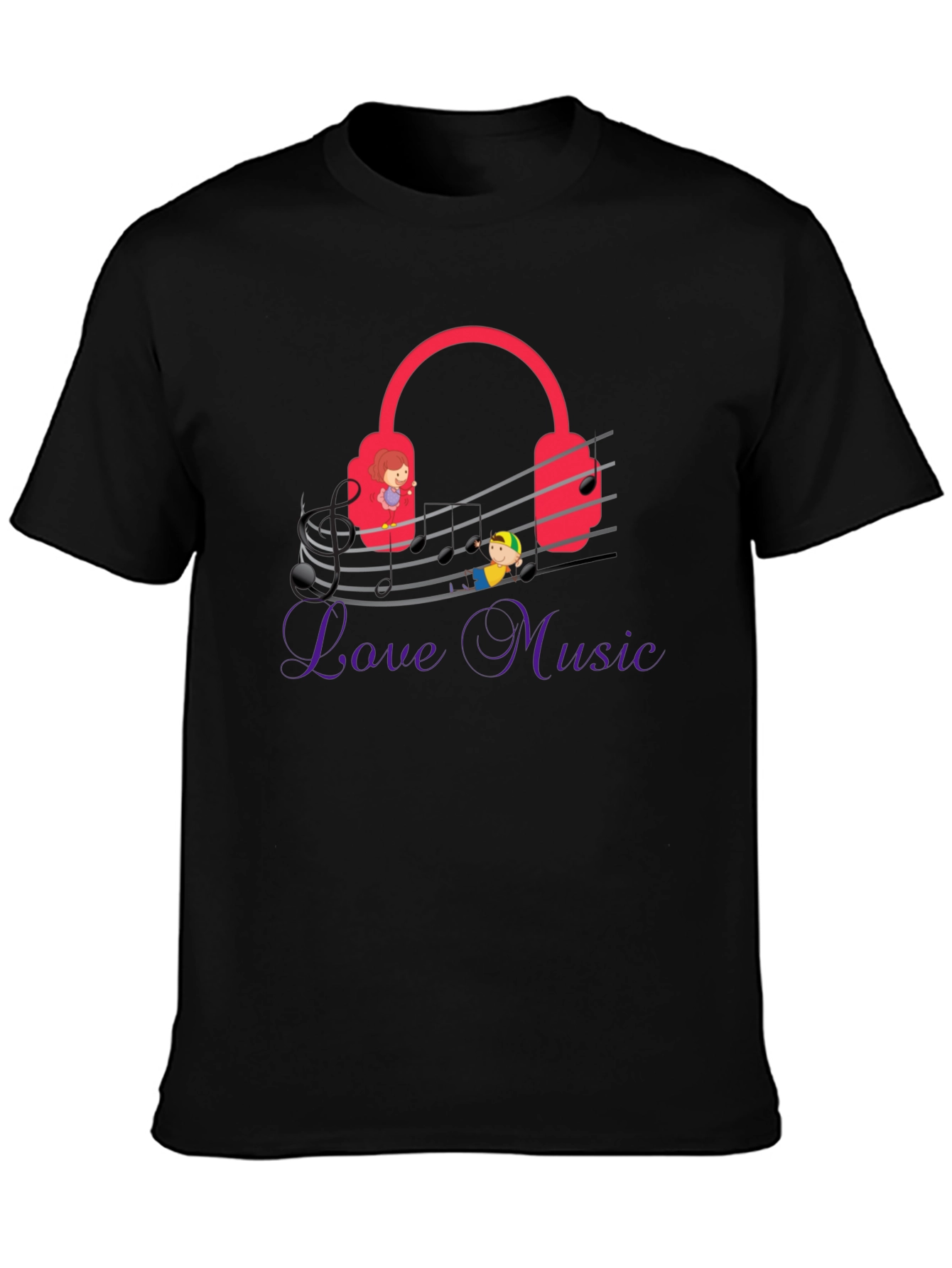 Love Music Graphic Tee - Quirky Musician T-Shirt