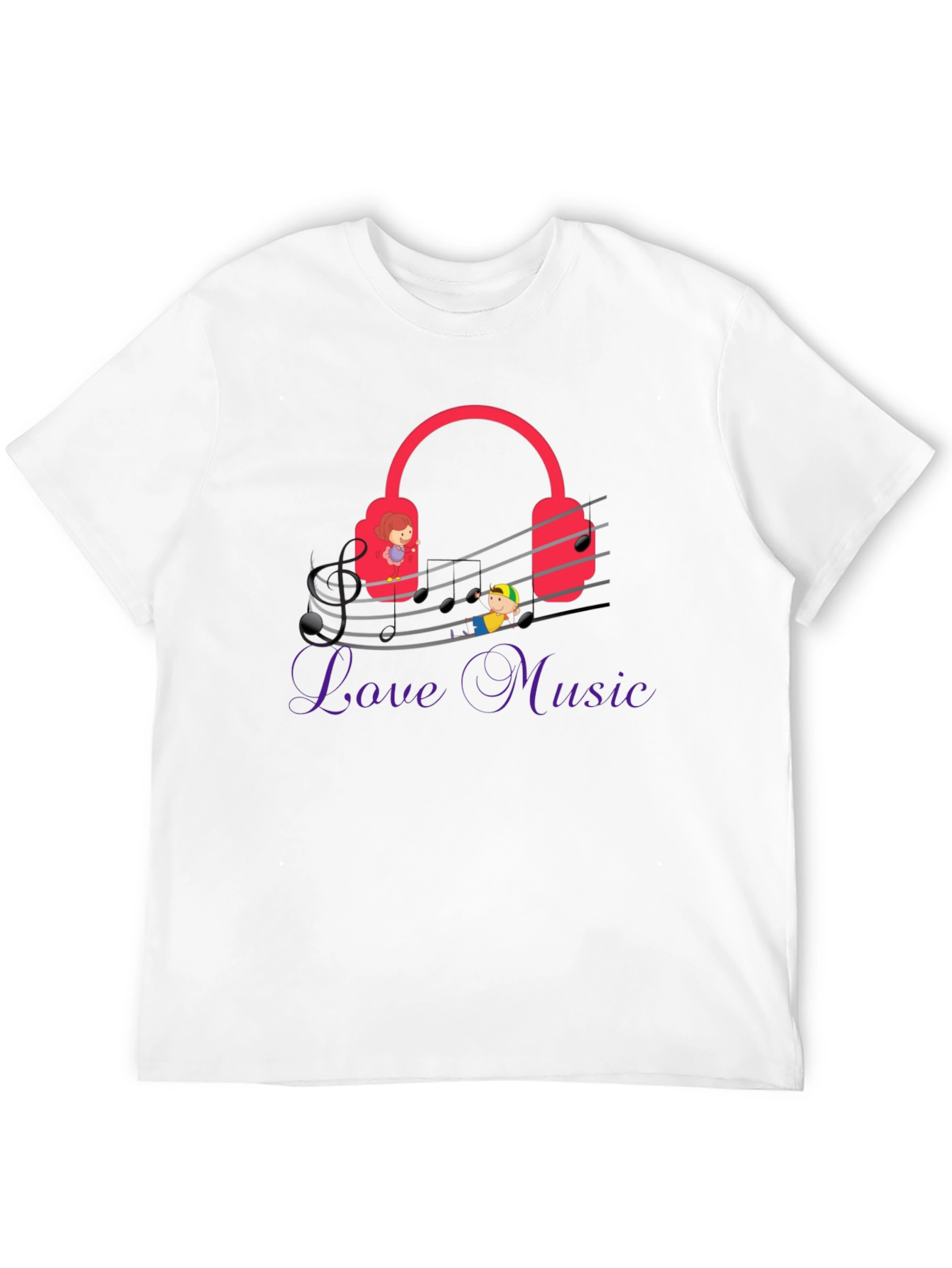 Love Music Graphic Tee - Quirky Musician T-Shirt