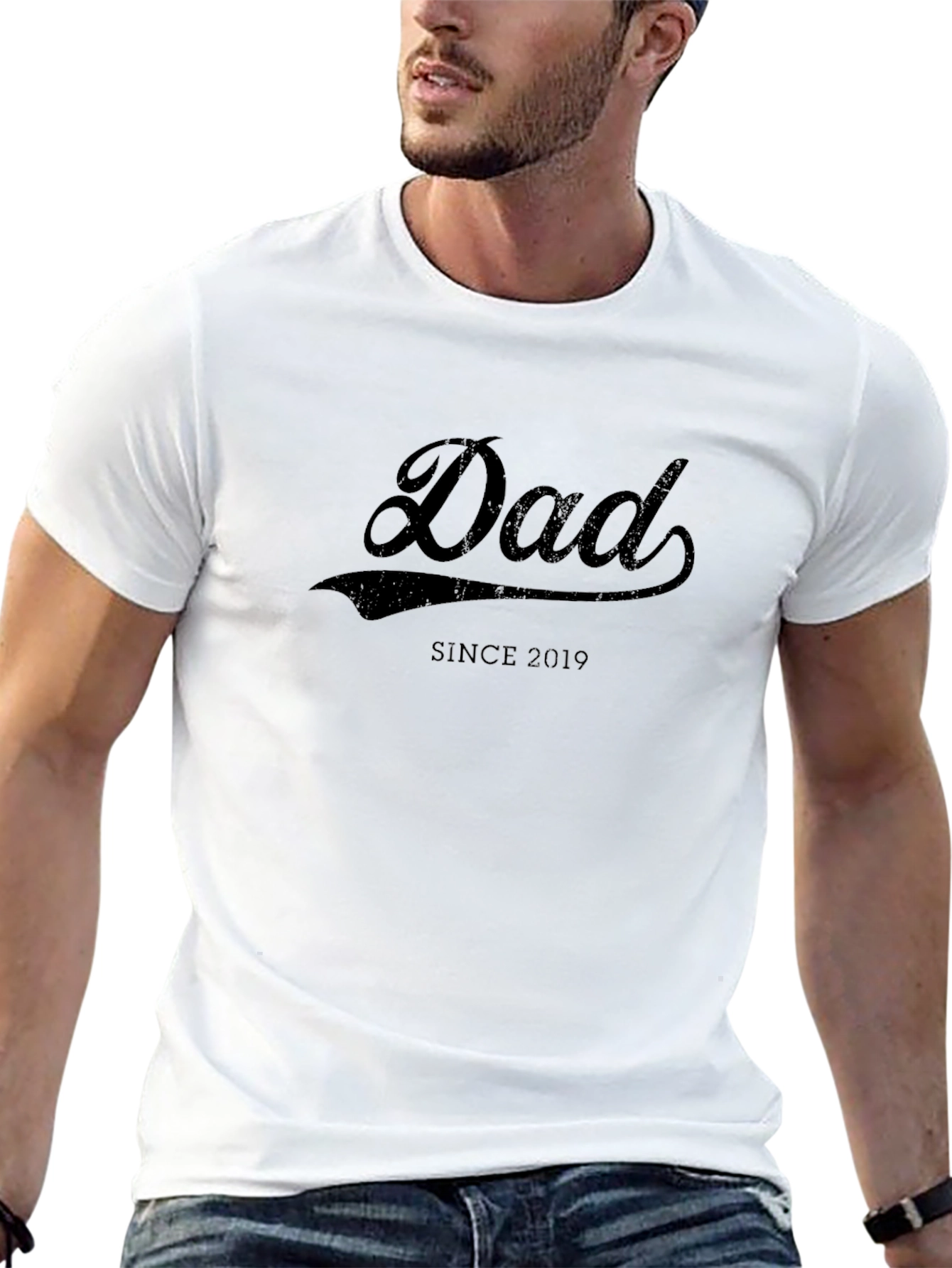 Dad Since 2019 Black T-Shirt