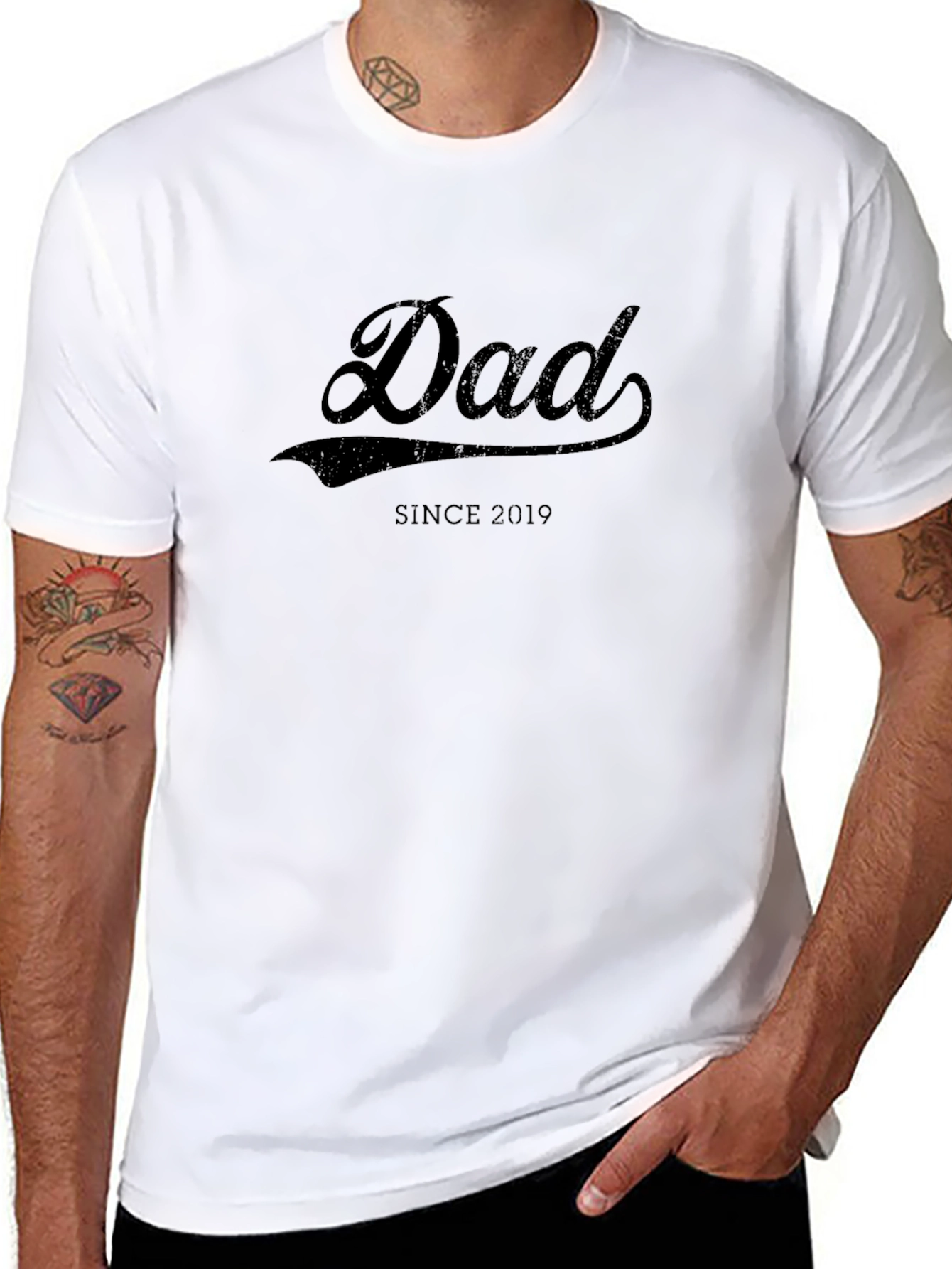 Dad Since 2019 Black T-Shirt