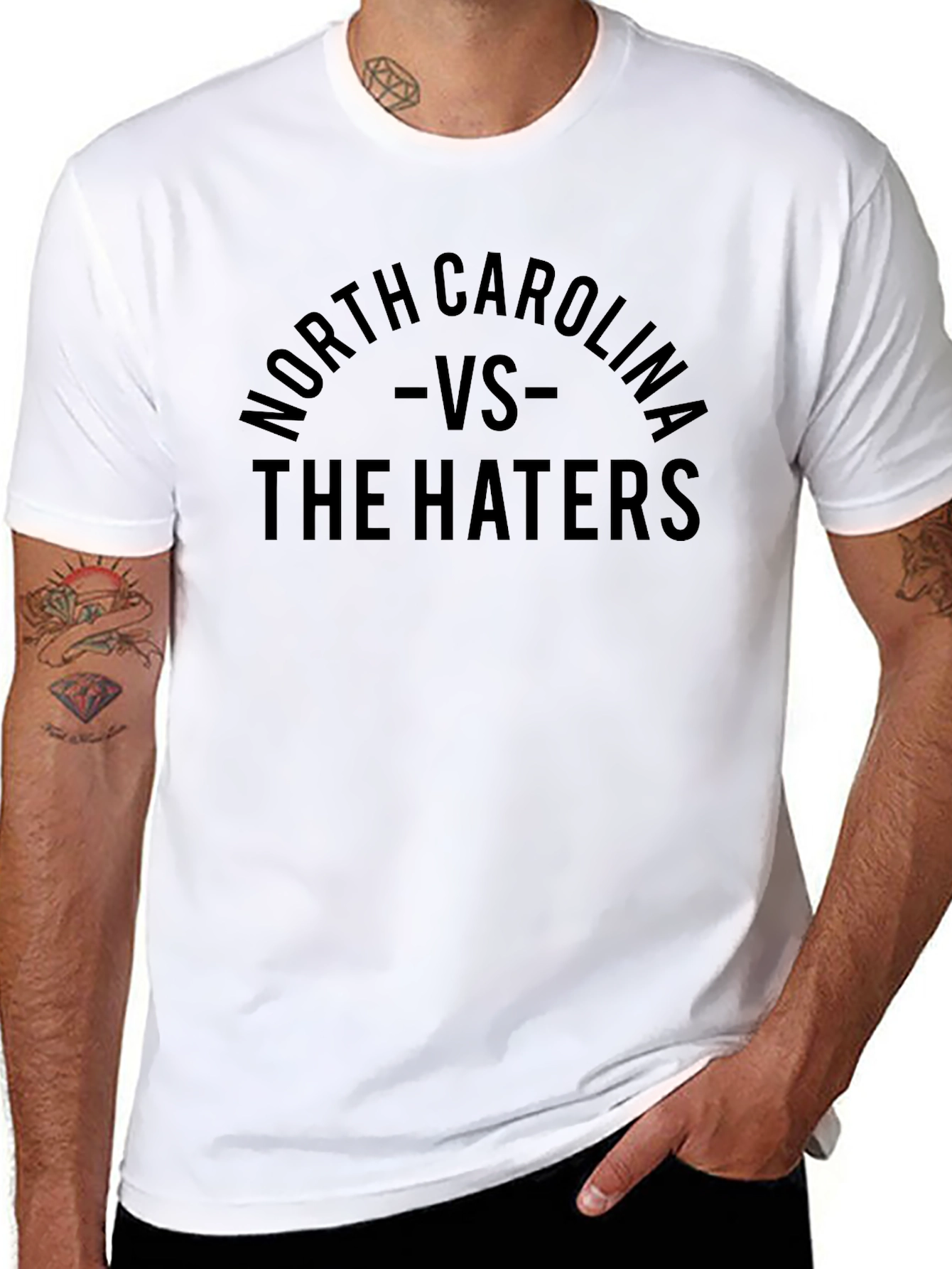 North Carolina VS The Haters Black Graphic T-Shirt