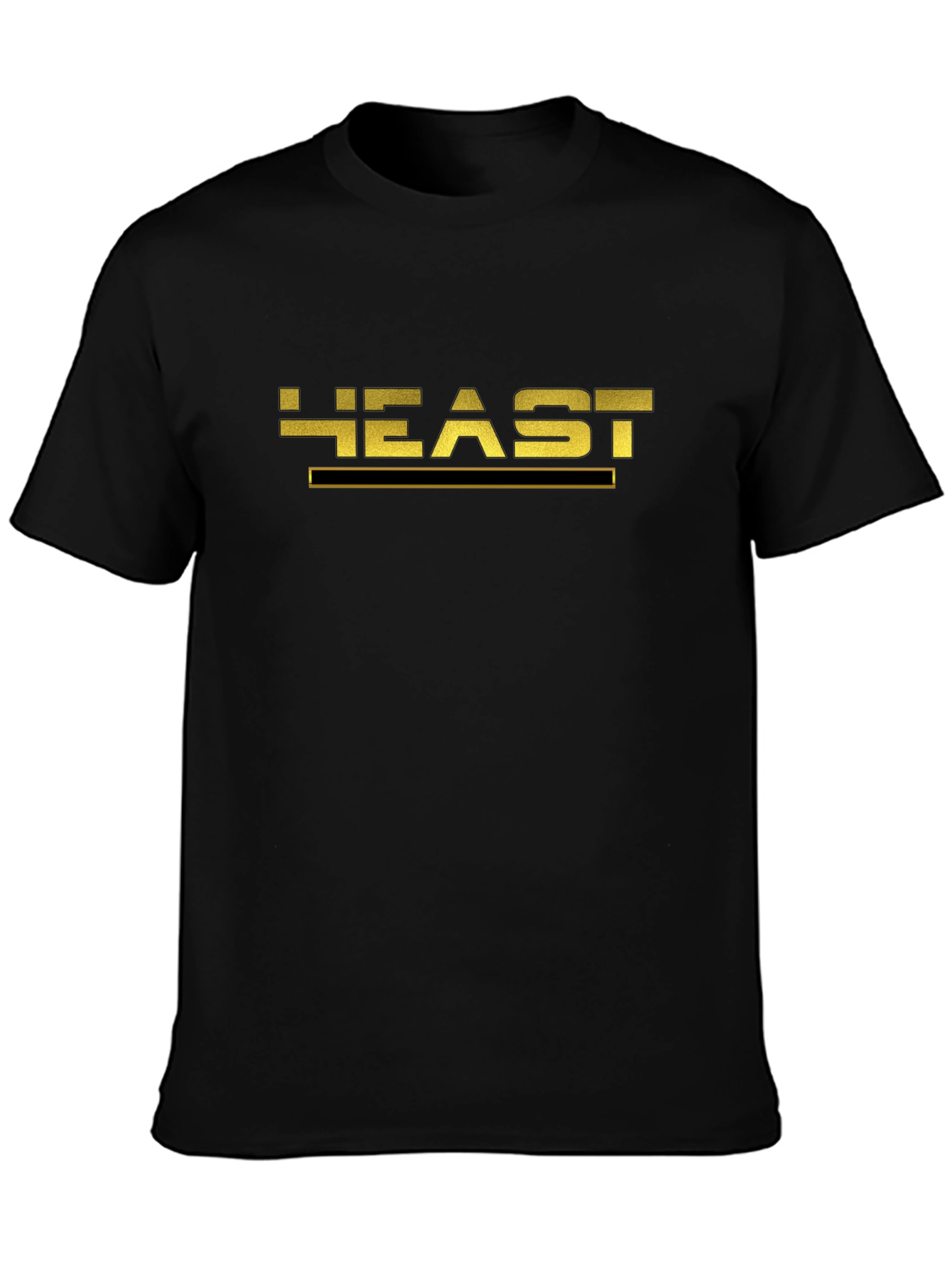 Golden Heast Graphic Black T-Shirt