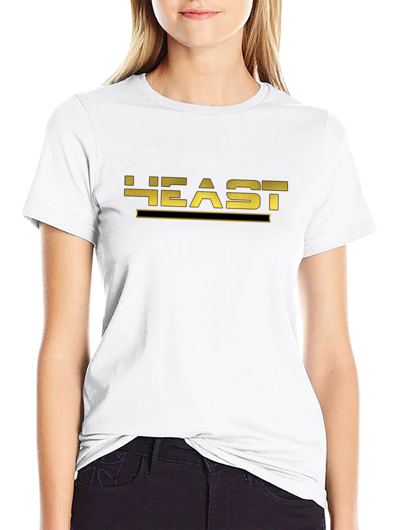 Golden Heast Graphic Black T-Shirt