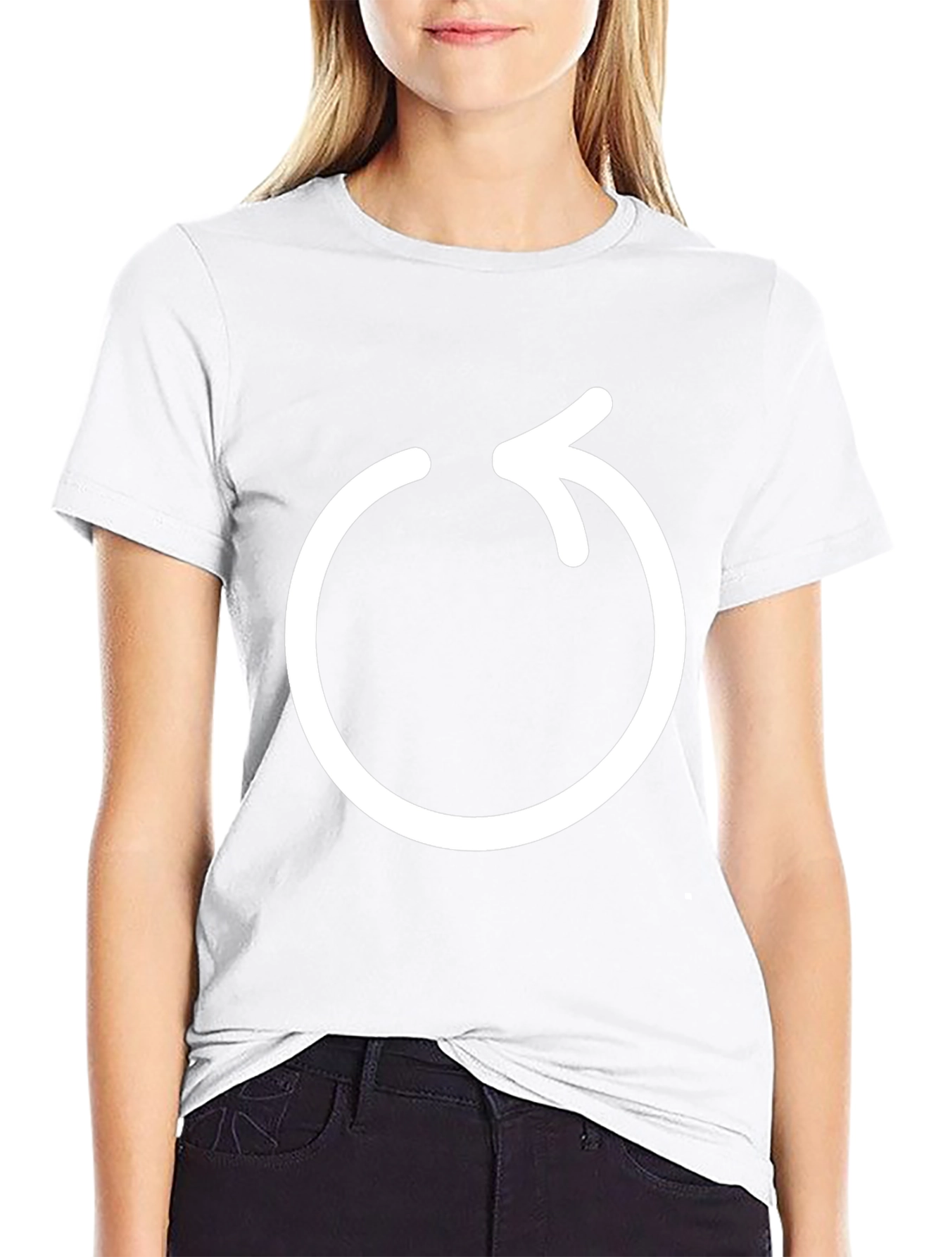 Circular Arrow Graphic Black T-Shirt