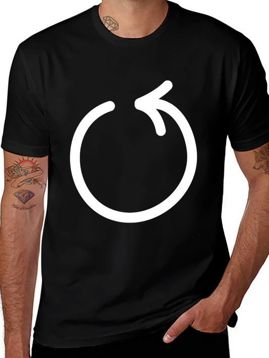 Circular Arrow Graphic Black T-Shirt