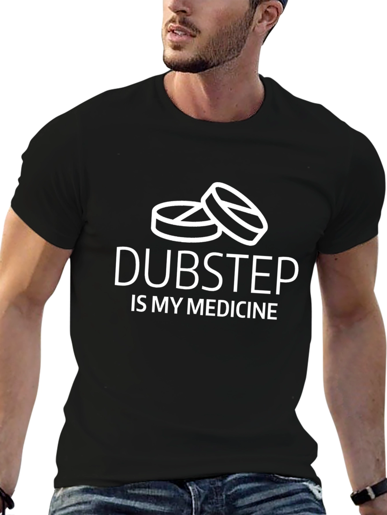 Dubstep is My Medicine Black T-Shirt