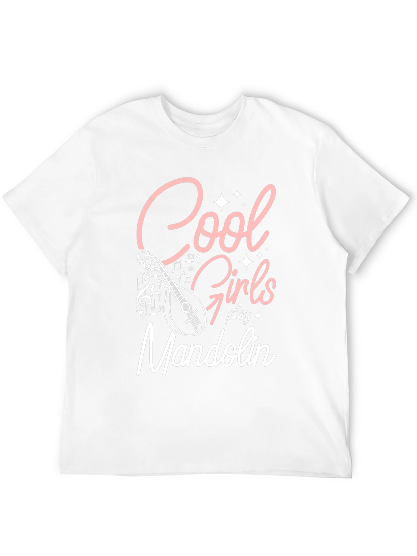 Cool Girls Play Mandolin Black Graphic Tee