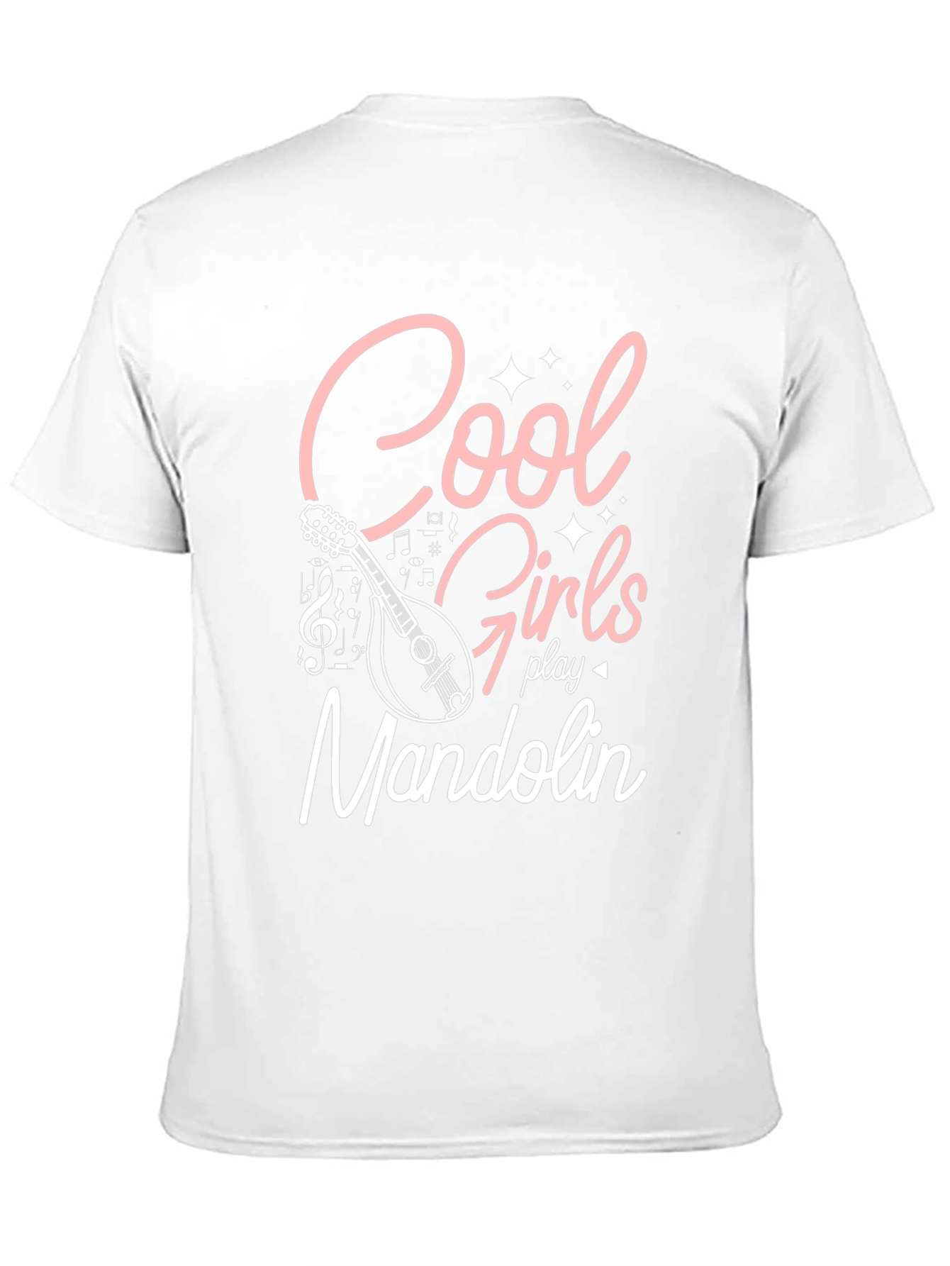 Cool Girls Play Mandolin Black Graphic Tee