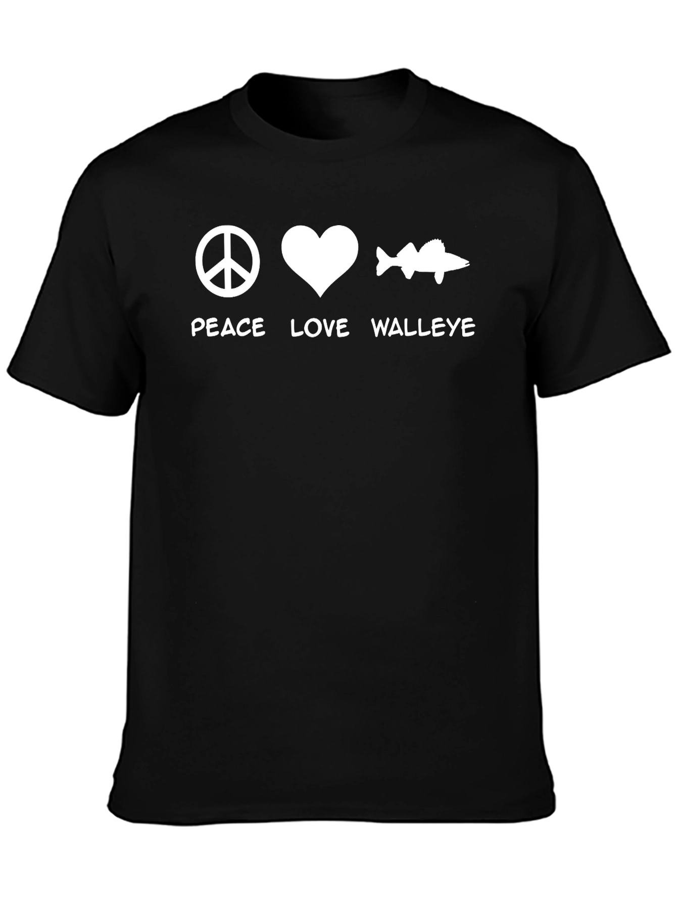 Peace Love Walleye Graphic T-Shirt
