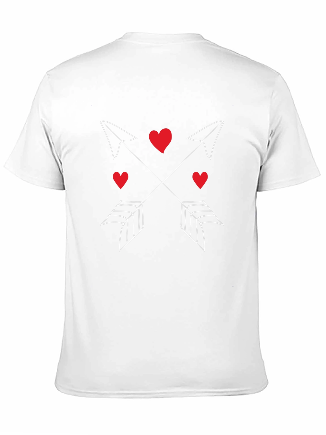 Heart Arrow Graphic Tee - Valentines Day Black T-Shirt