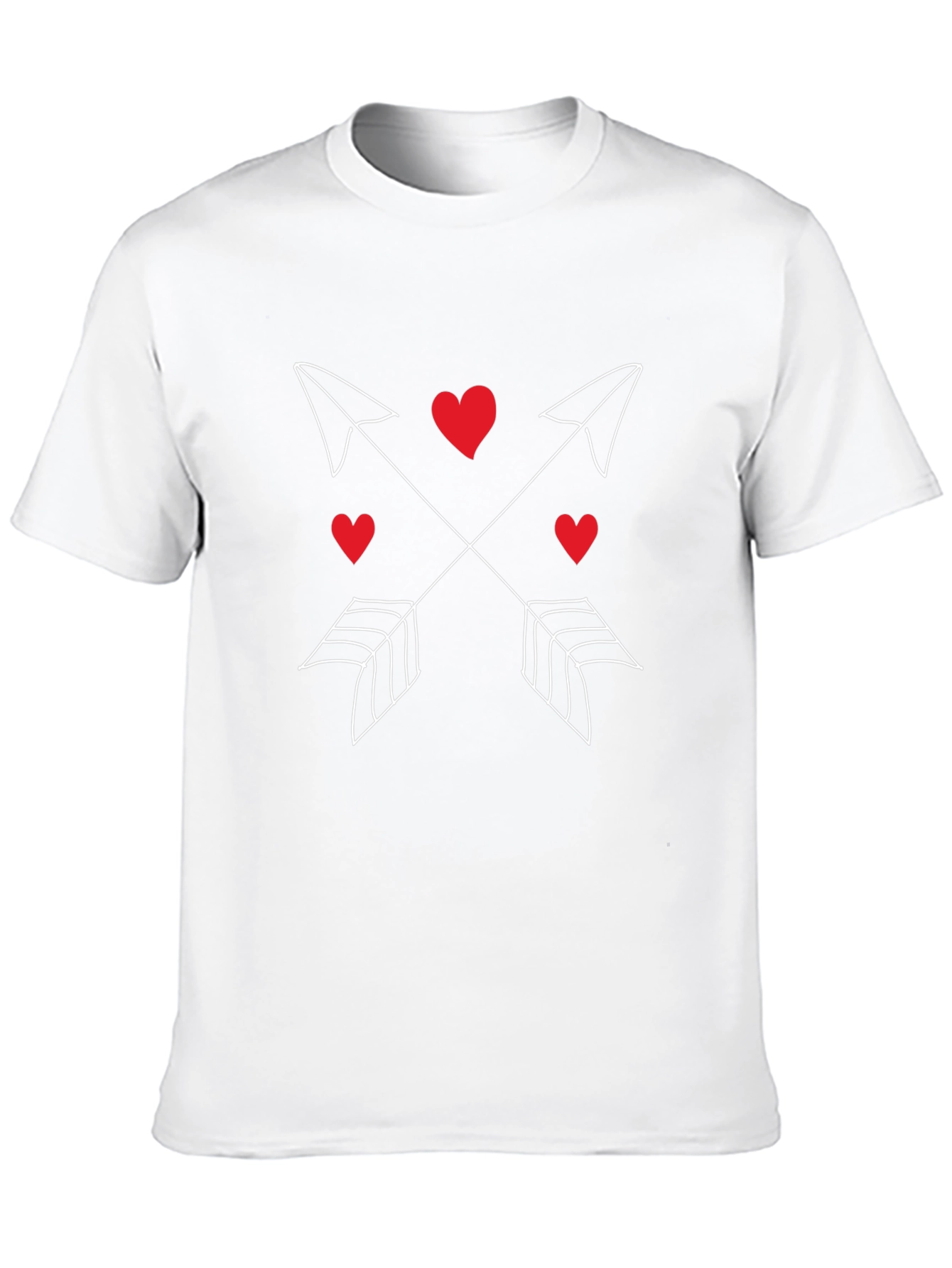 Heart Arrow Graphic Tee - Valentines Day Black T-Shirt