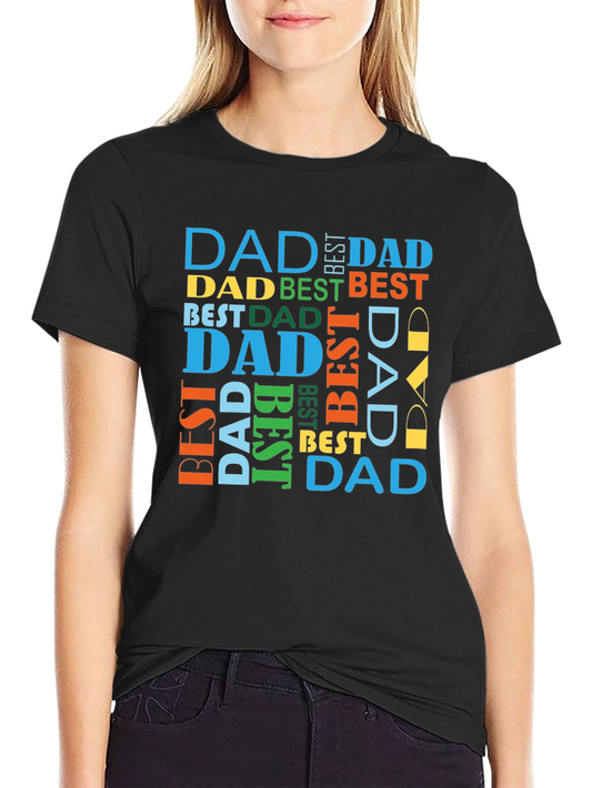 Best Dad Ever Graphic T-Shirt - Black