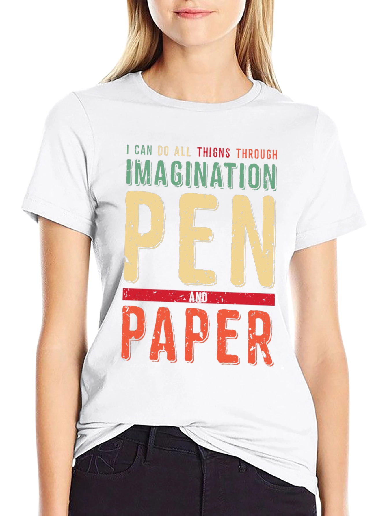 Imagination Pen and Paper Graphic T-Shirt