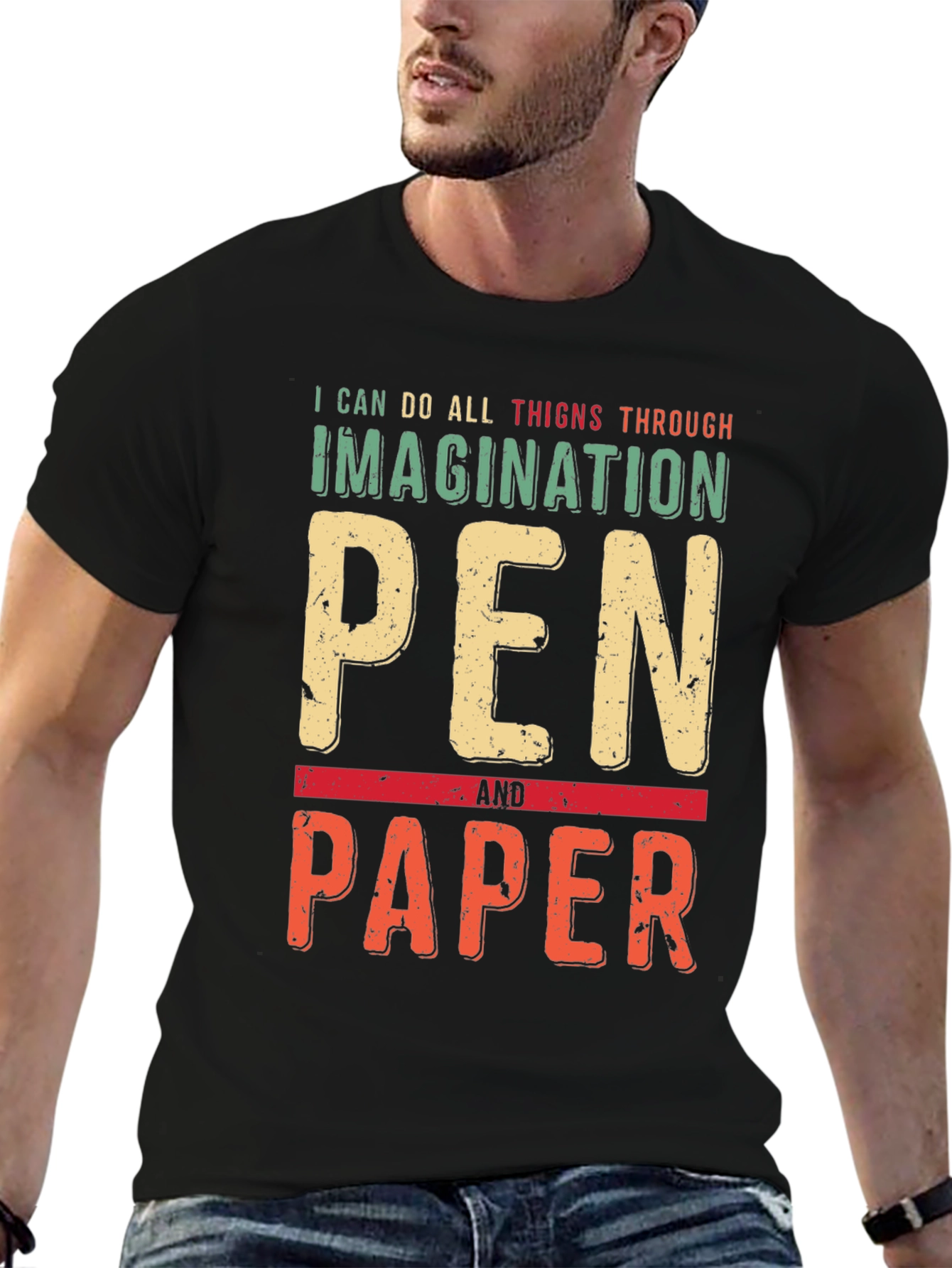 Imagination Pen and Paper Graphic T-Shirt