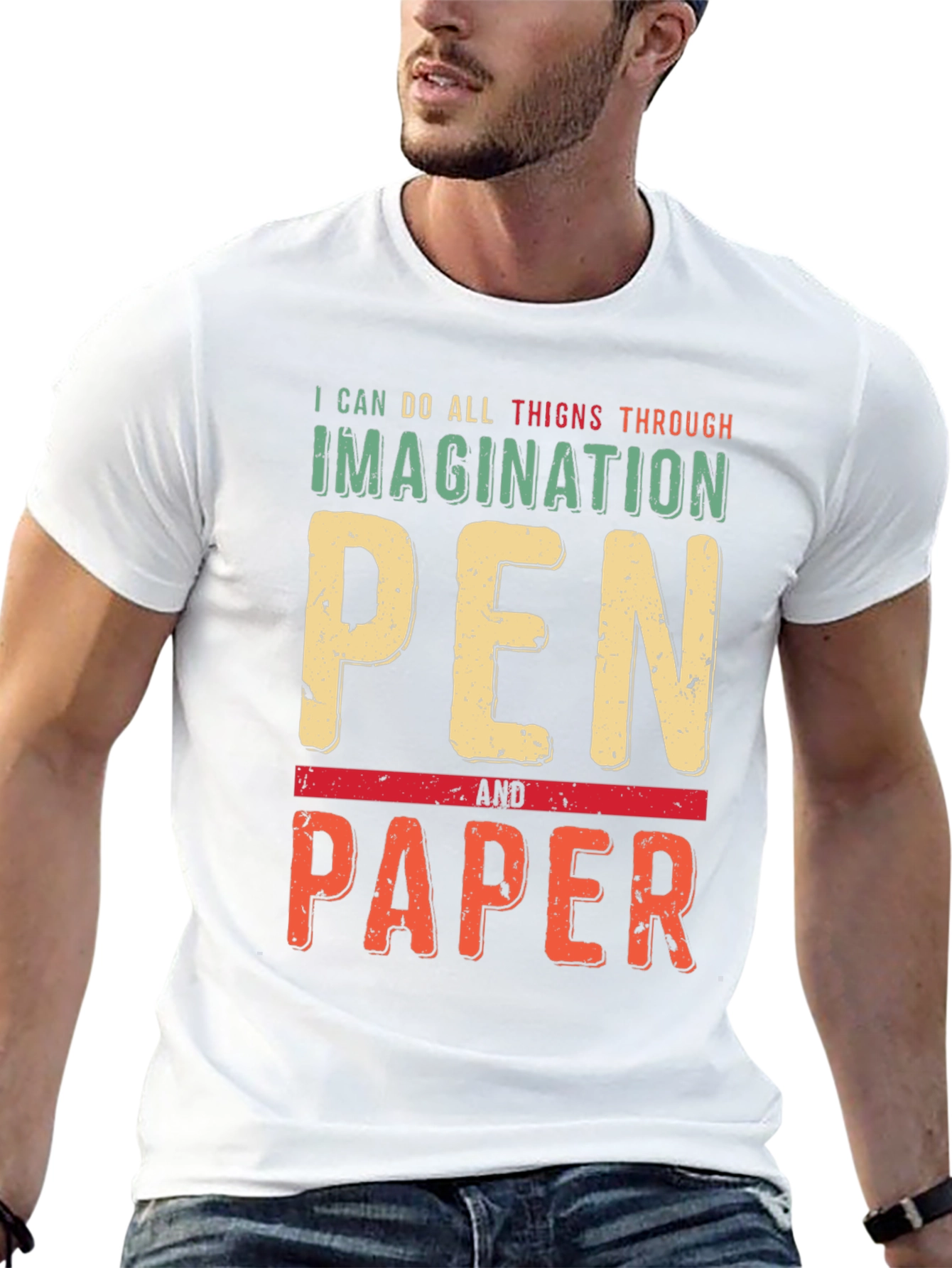 Imagination Pen and Paper Graphic T-Shirt