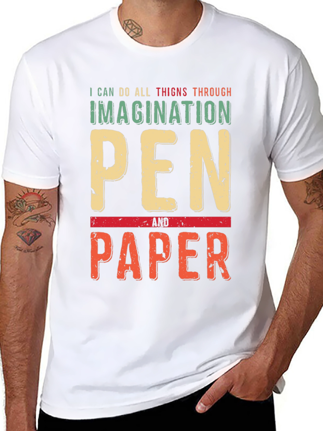 Imagination Pen and Paper Graphic T-Shirt