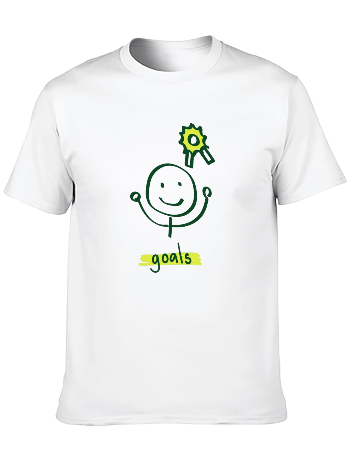 Black T-Shirt: Goals Graphic Tee for Achievers
