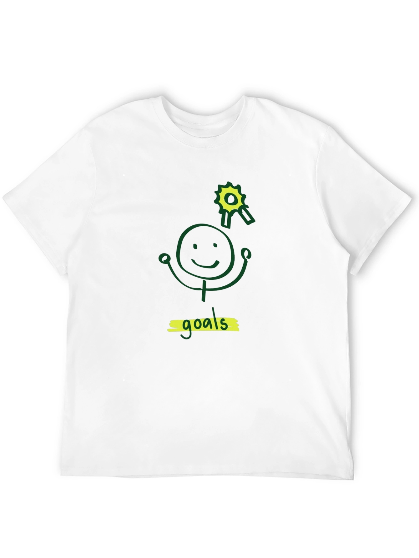 Black T-Shirt: Goals Graphic Tee for Achievers