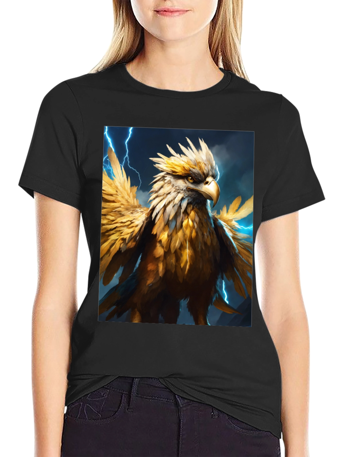 Gryphon Graphic Tee - Black Cotton Blend