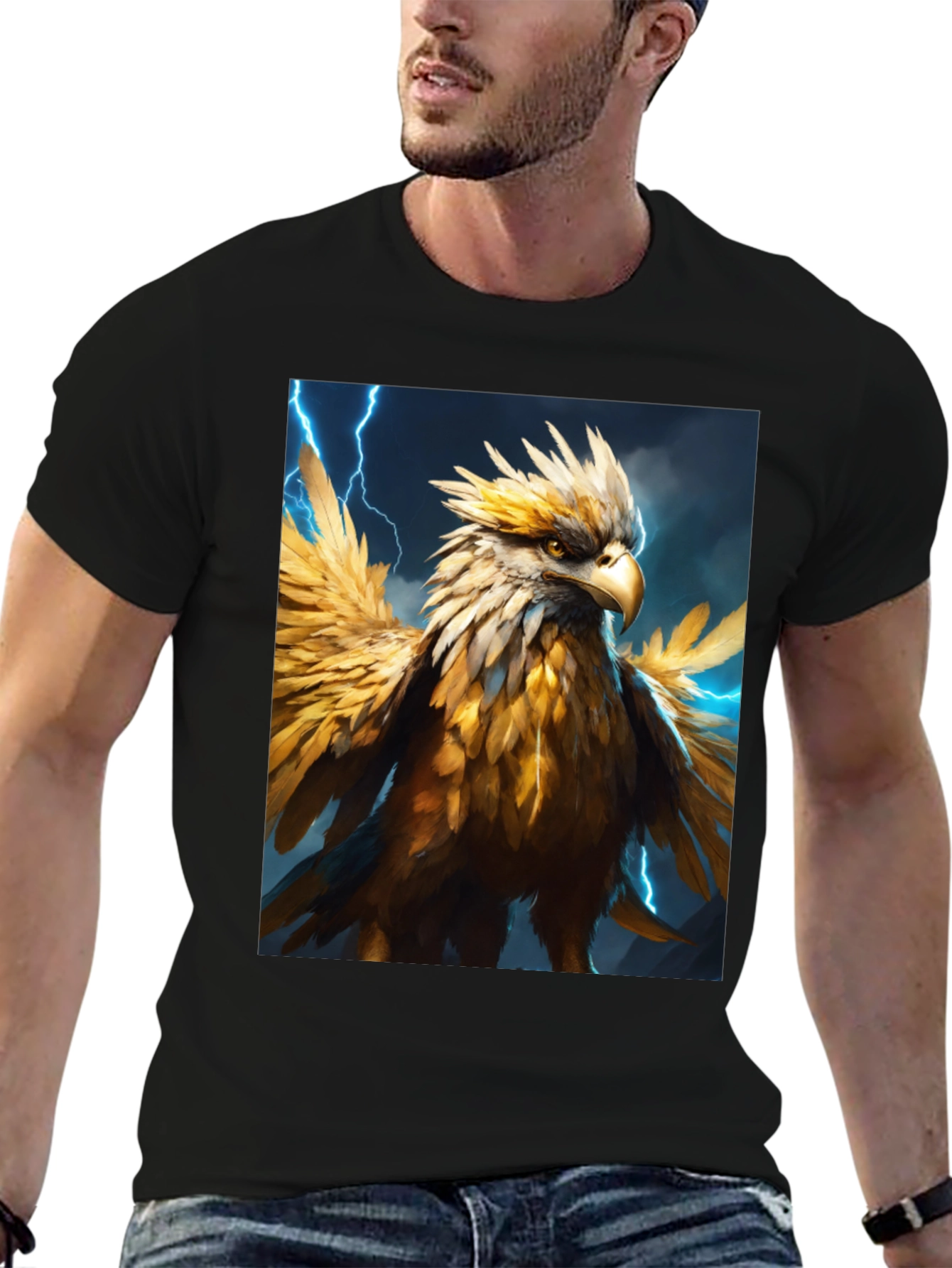 Gryphon Graphic Tee - Black Cotton Blend
