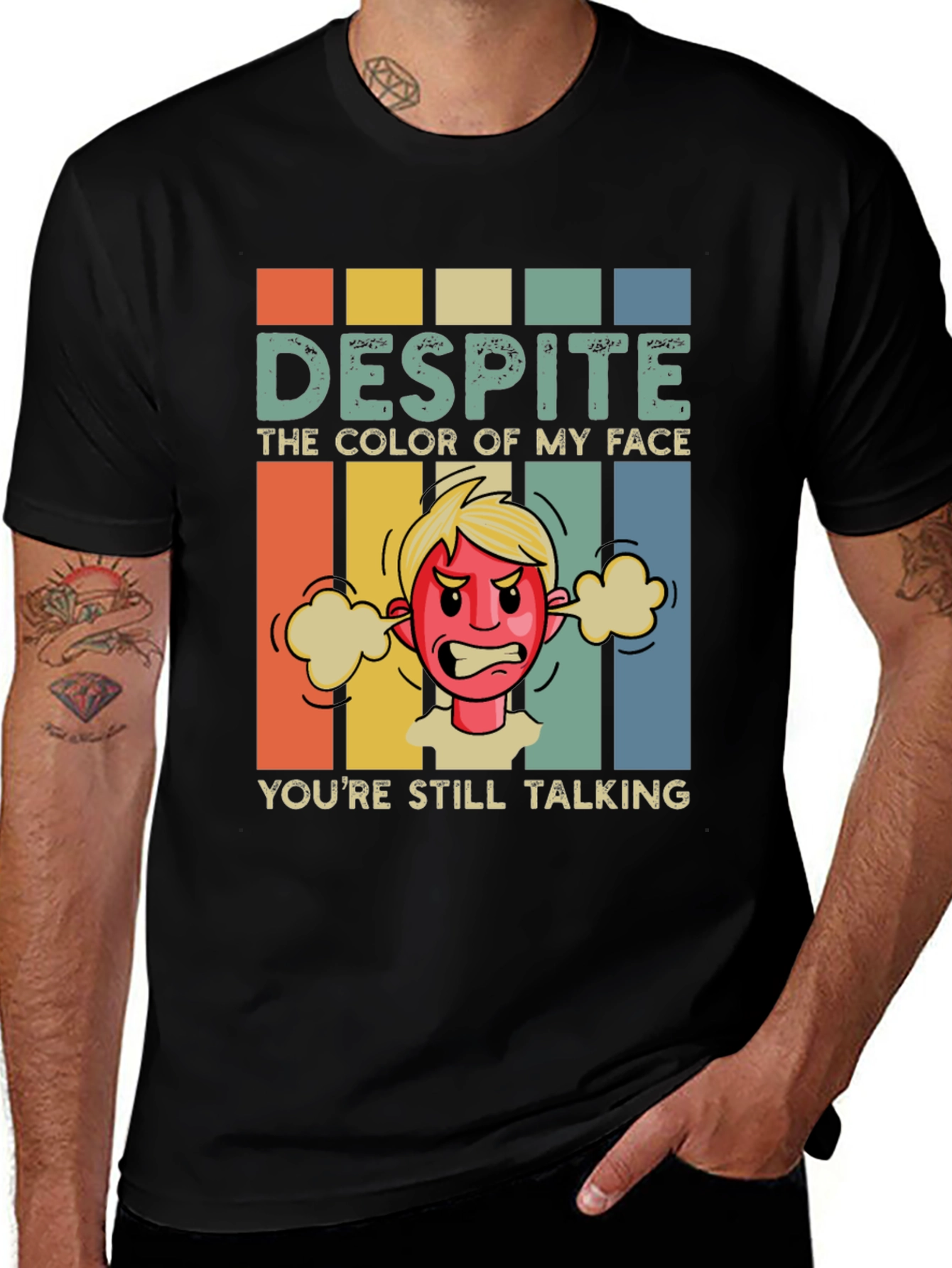 Humorous Graphic Tee: Despite My Face Youre Talking