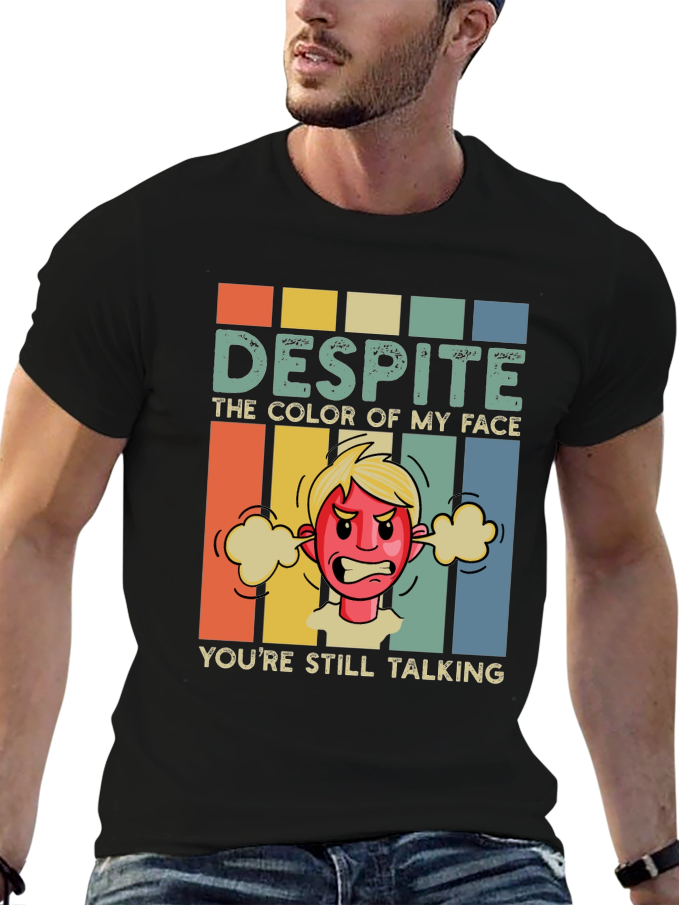 Humorous Graphic Tee: Despite My Face Youre Talking