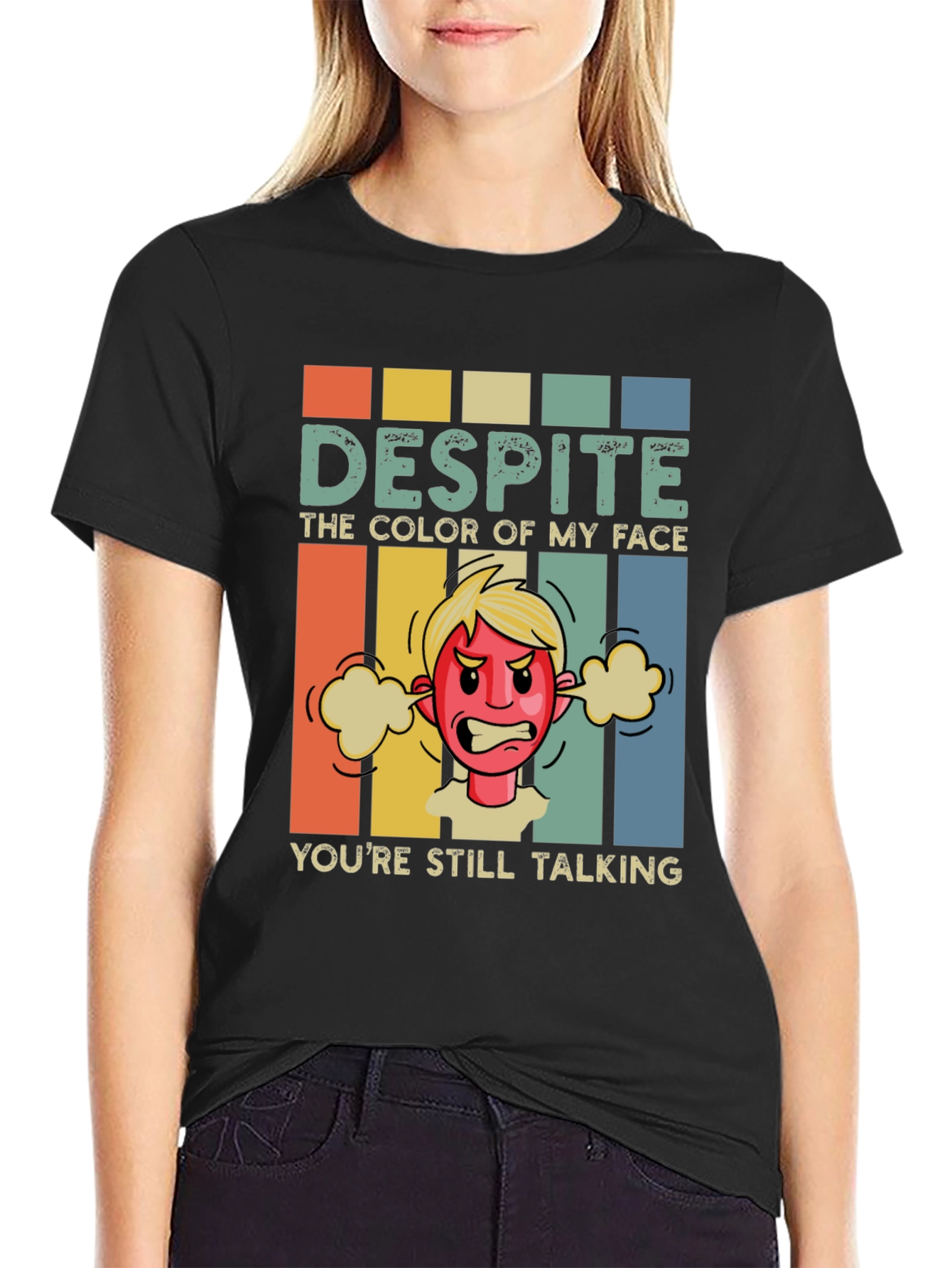 Humorous Graphic Tee: Despite My Face Youre Talking