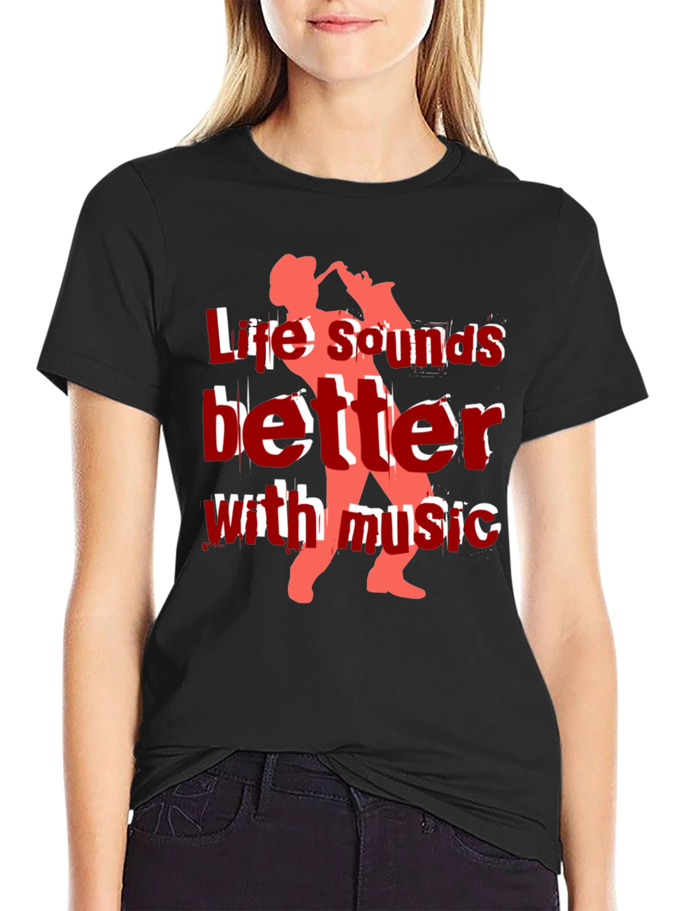 Life Sounds Better with Music Graphic Tee