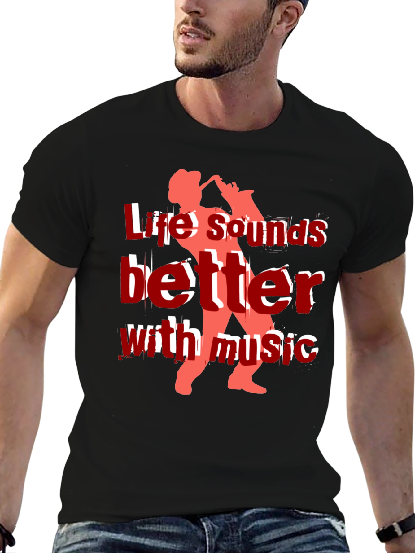 Life Sounds Better with Music Graphic Tee