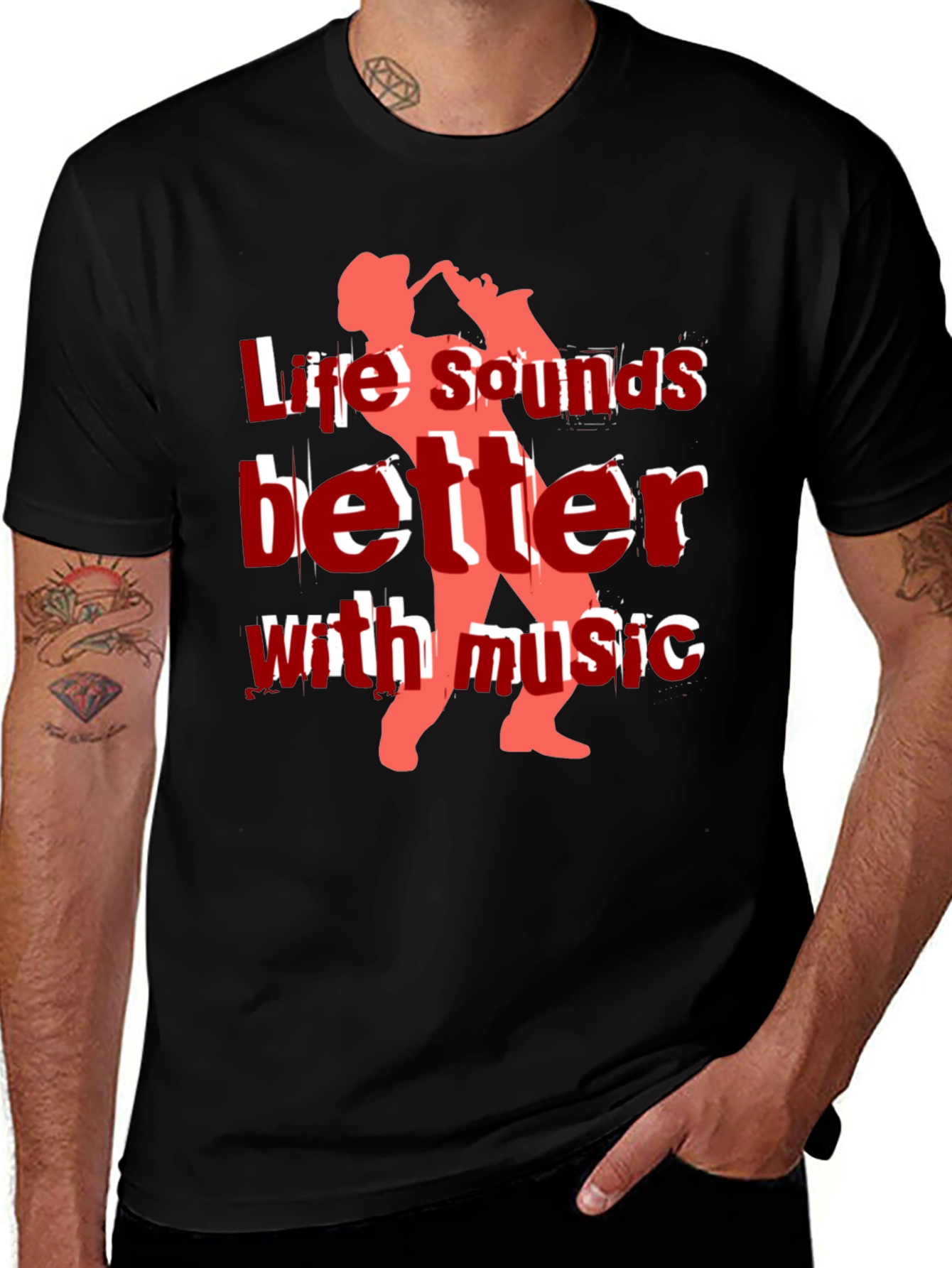 Life Sounds Better with Music Graphic Tee