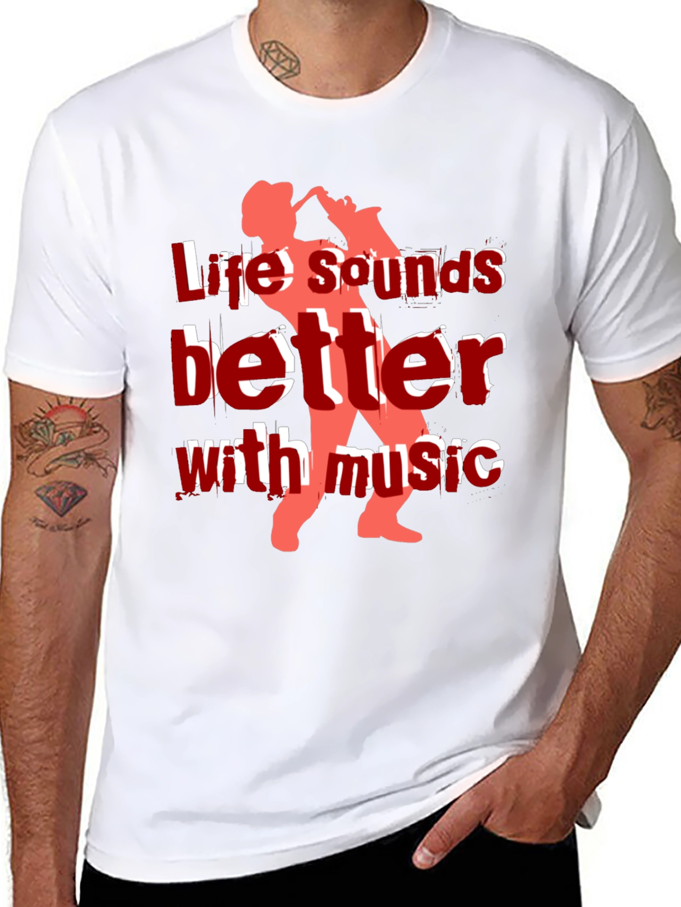 Life Sounds Better with Music Graphic Tee