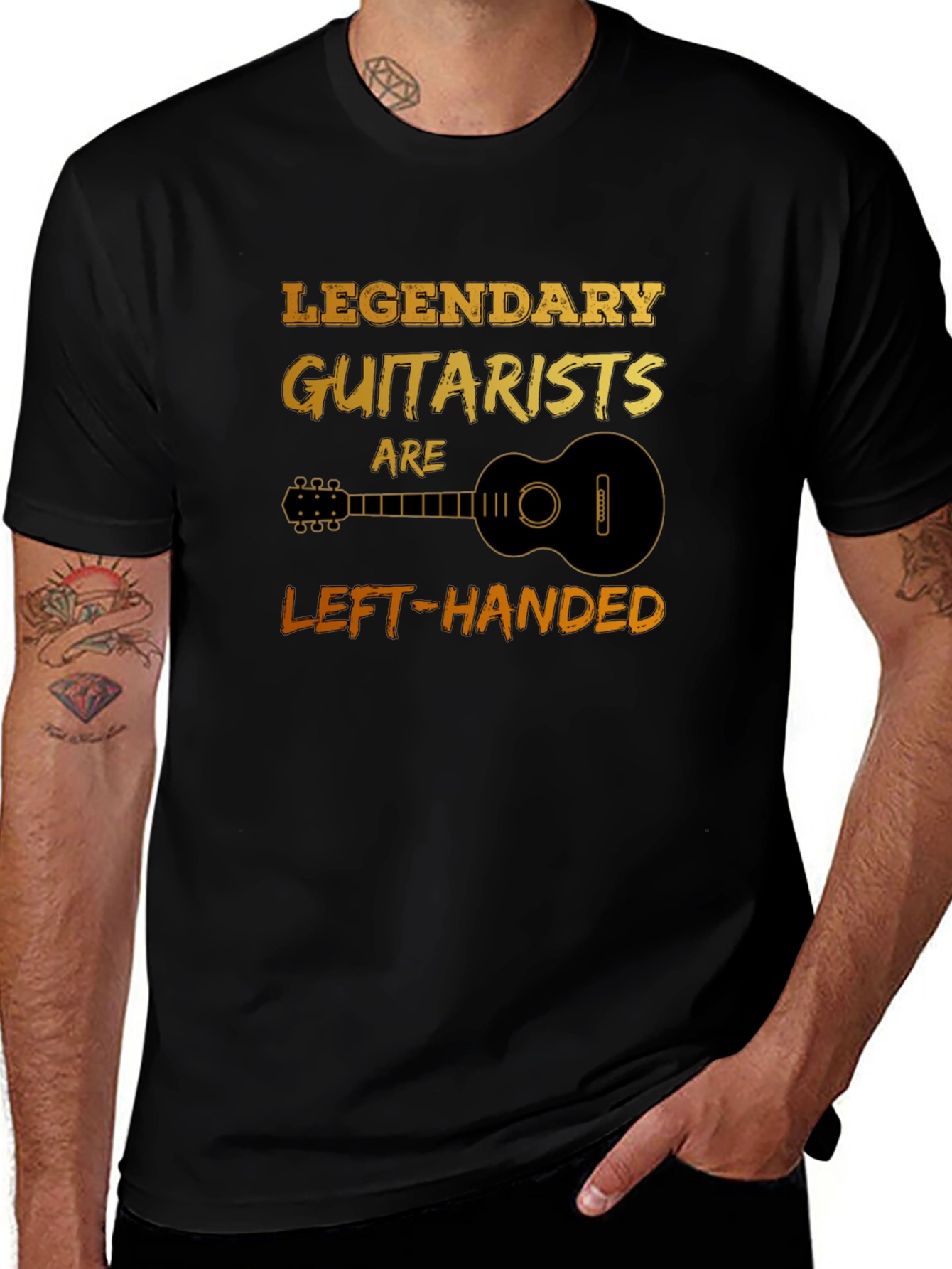 Legendary Guitarists Left-Handed Graphic T-Shirt