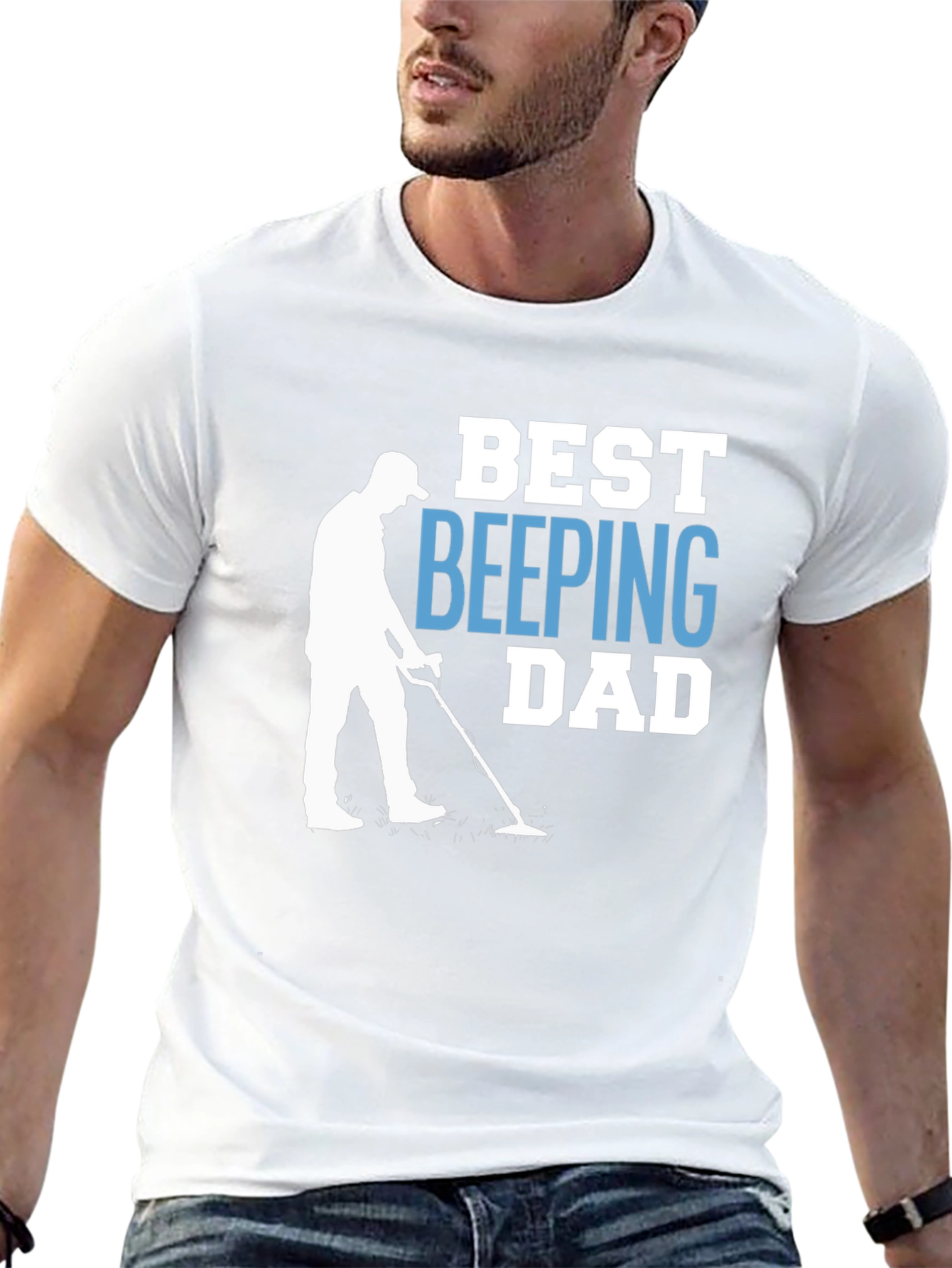 Best Beeping Dad T-Shirt - Metal Detecting Gift