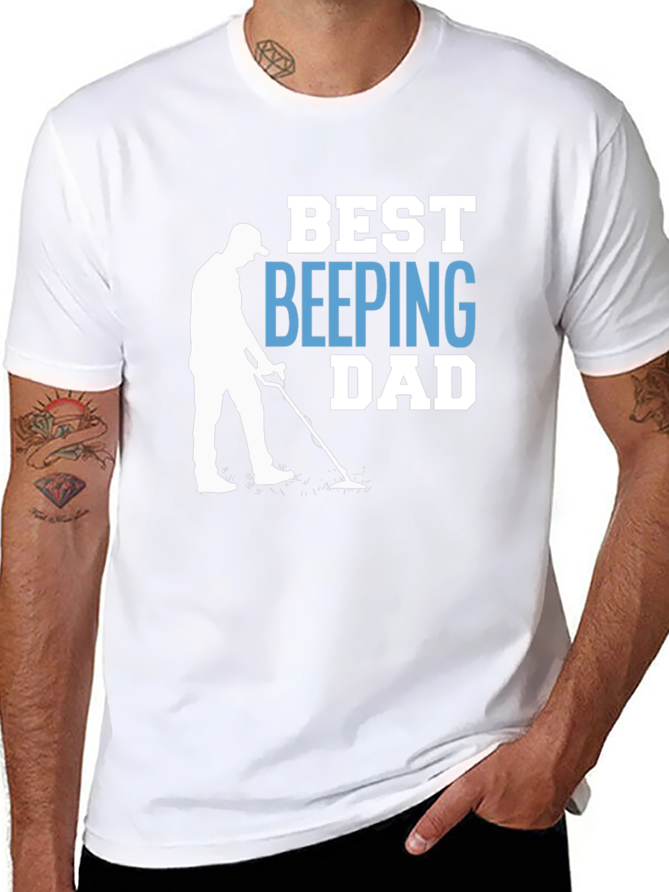 Best Beeping Dad T-Shirt - Metal Detecting Gift