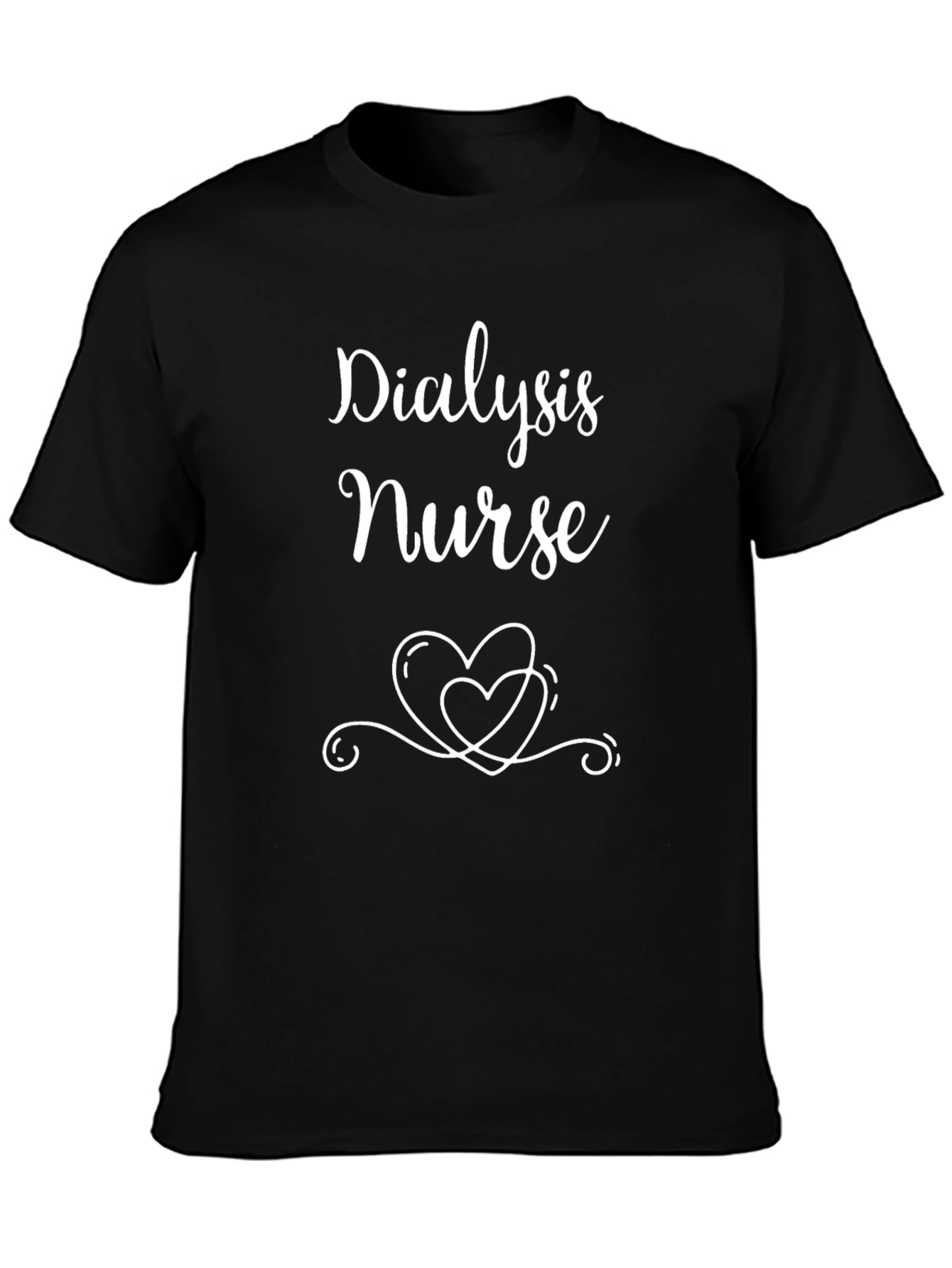 Dialysis Nurse T-Shirt - Heart Graphic