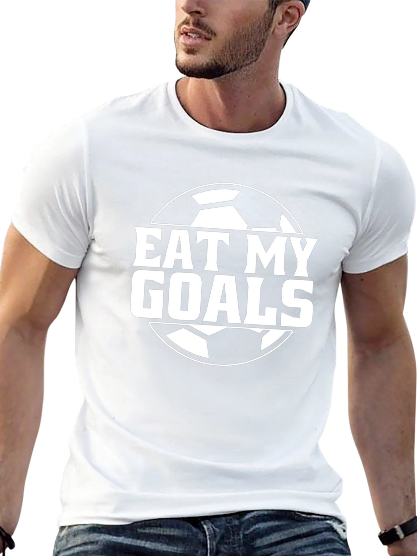 Eat My Goals Soccer T-Shirt - Black Graphic Tee