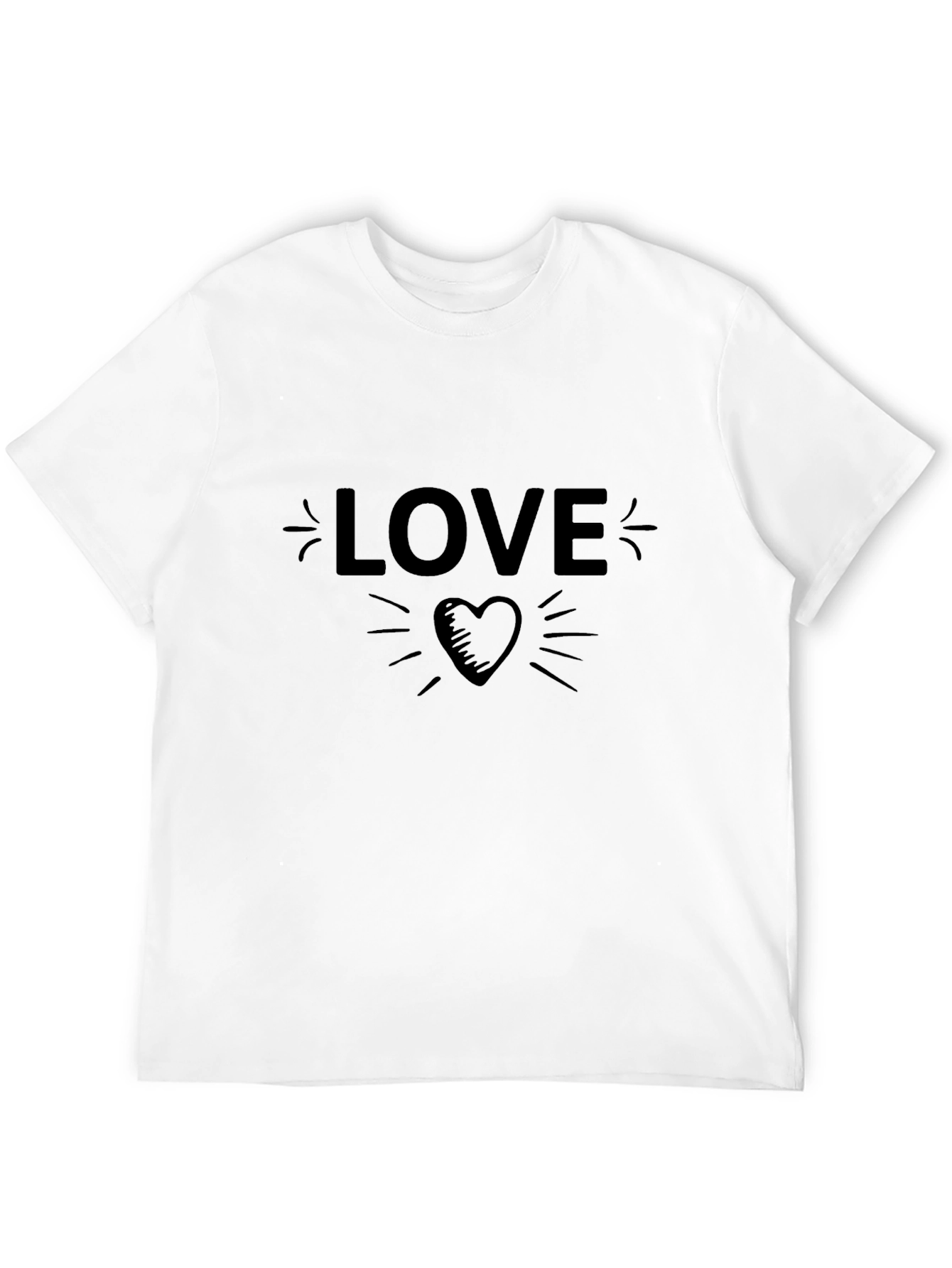 Love Heart Graphic Tee - Soft Cotton Blend