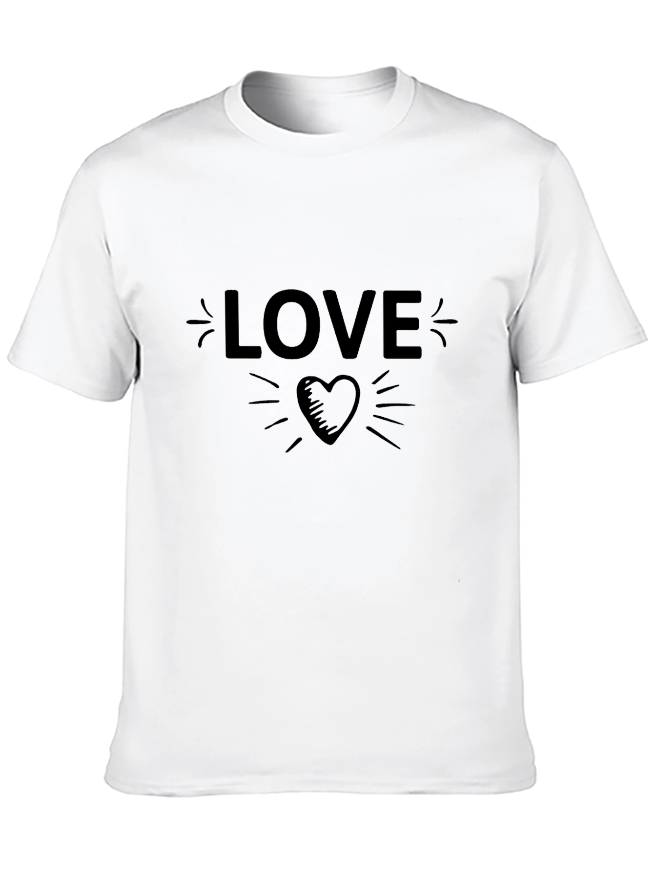 Love Heart Graphic Tee - Soft Cotton Blend